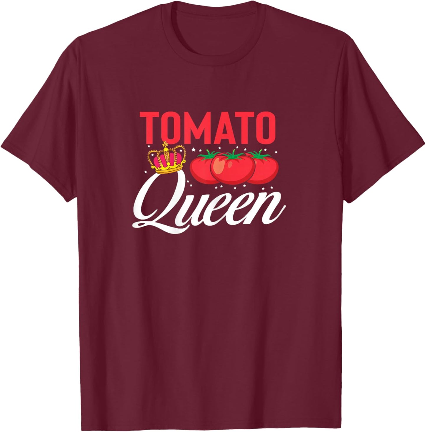 Tomato Queen Apparel Funny Fruit Tomato Love T-Shirt - T-Shirt | Maroon