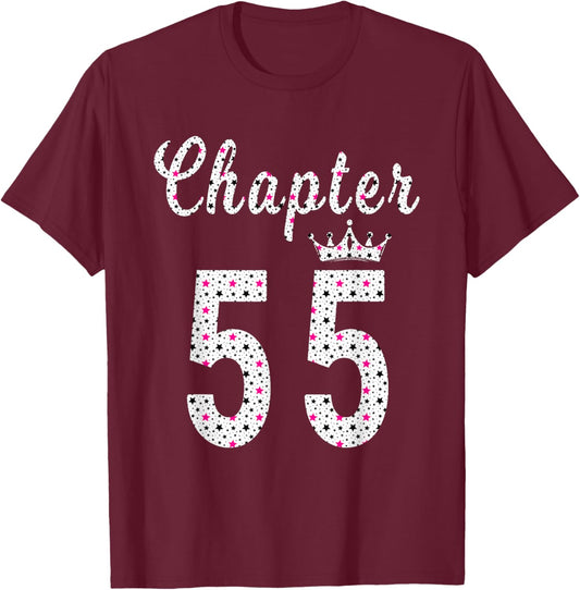 55th Birthday T-Shirt - T-Shirt | Maroon