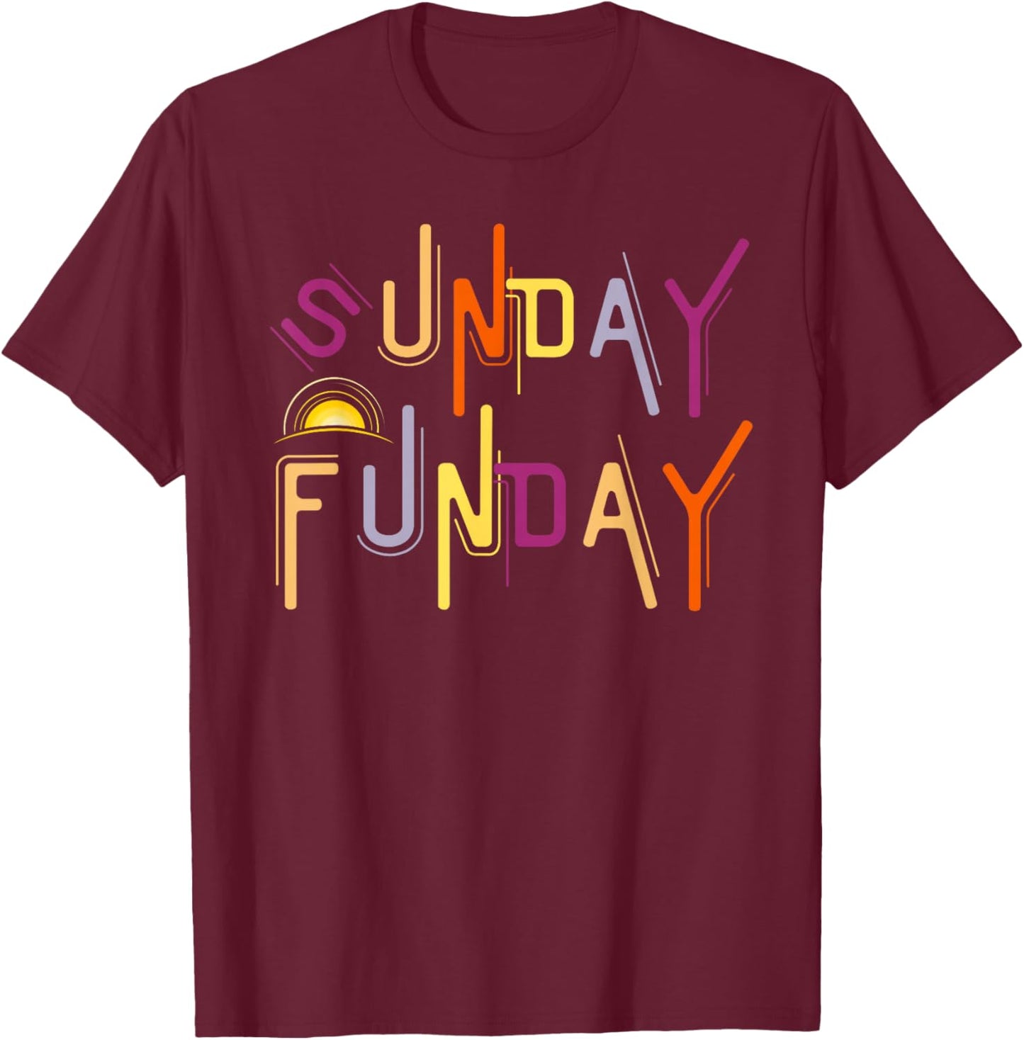 Sunday Funday - Funny Drinking T-Shirt - T-Shirt | Maroon
