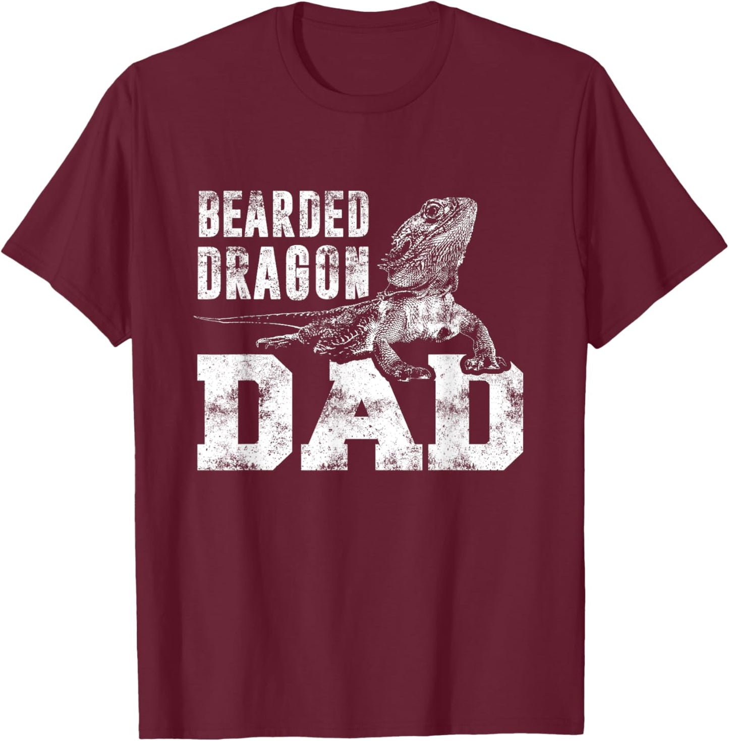 Bearded Dragons Agamen Lizards Bearded Dragon Father T-Shirt - T-Shirt | Maroon
