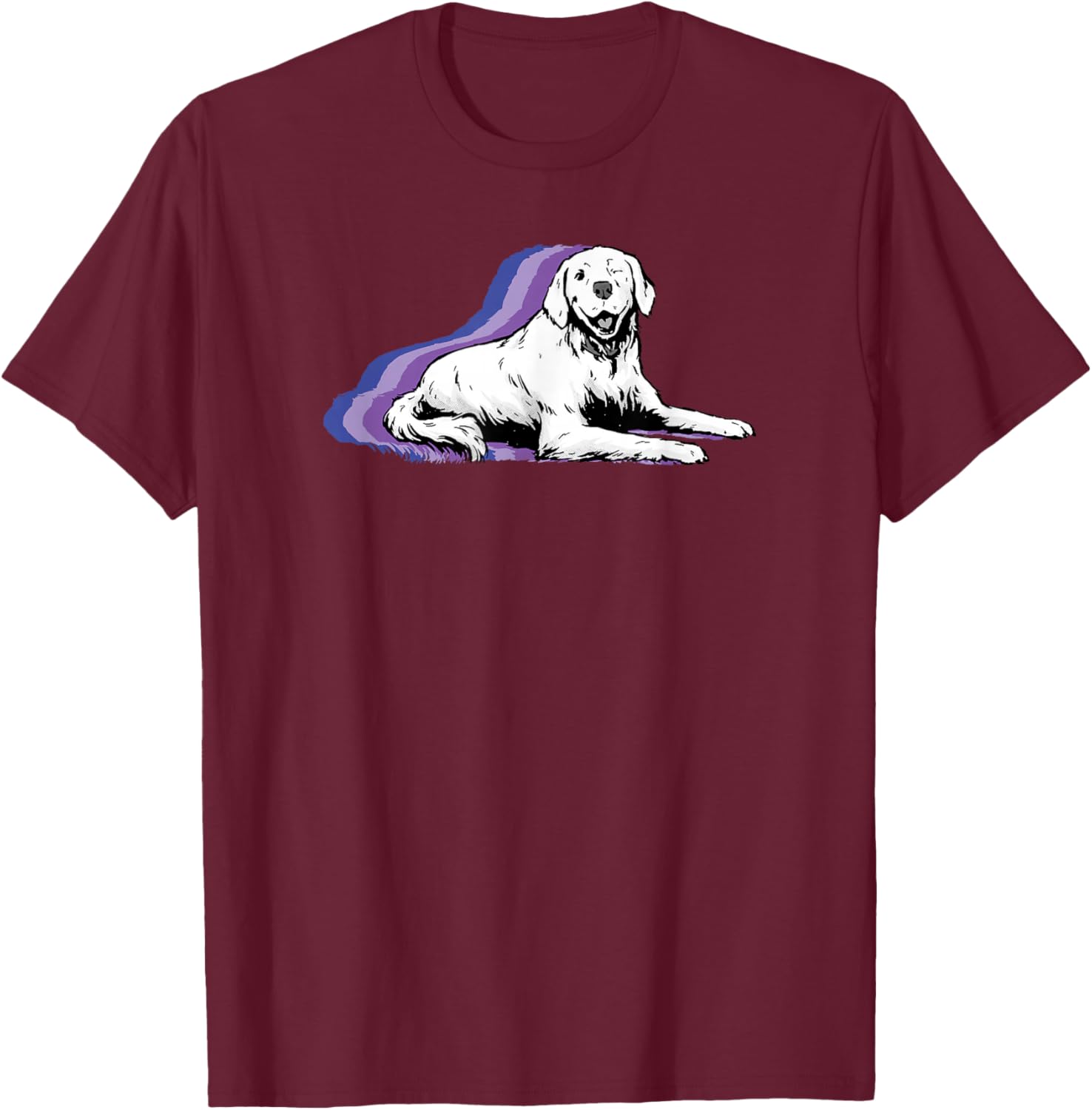 Marvel Hawkeye Disney Plus Lucky Afterimage T-Shirt - T-Shirt | Maroon