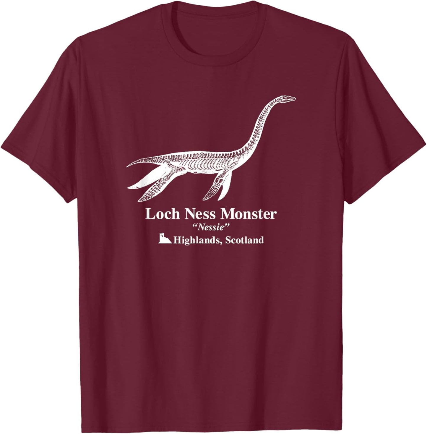 Trendy Loch Ness Monster Nessie Cryptozoology T-Shirt - T-Shirt | Maroon