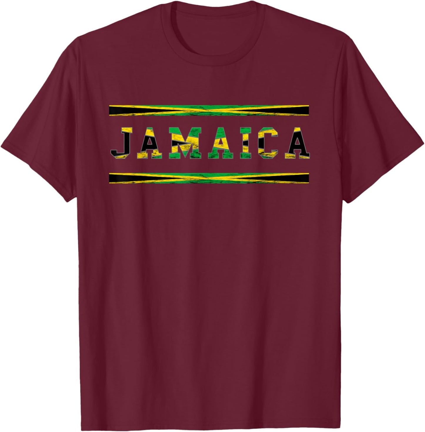 Jamaica Vacation Jamaican Flag Travel Jamaica Vacation T-Shirt - T-Shirt | Maroon