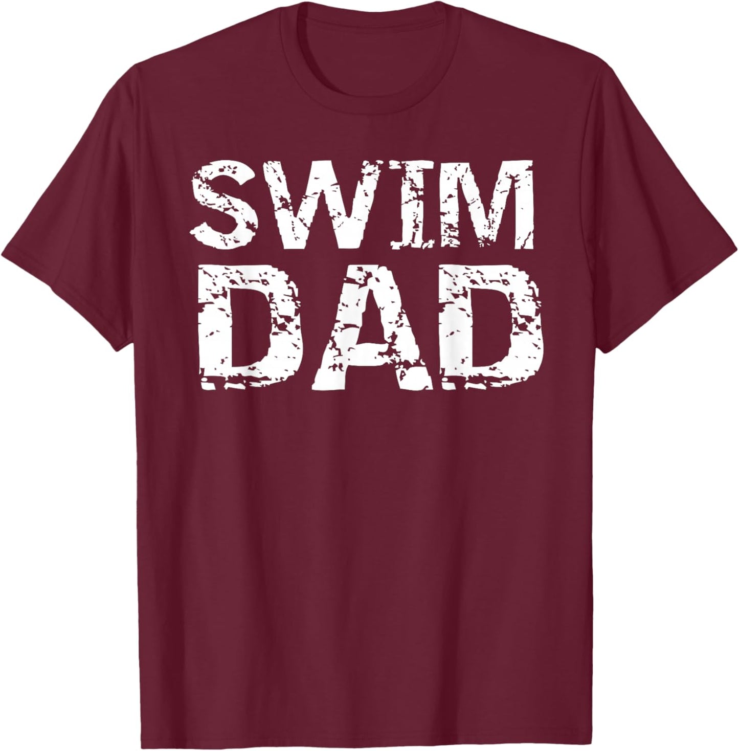 Vintage Swimming Gift from Kid Swimmers Swim Dad T-Shirt - T-Shirt | Maroon