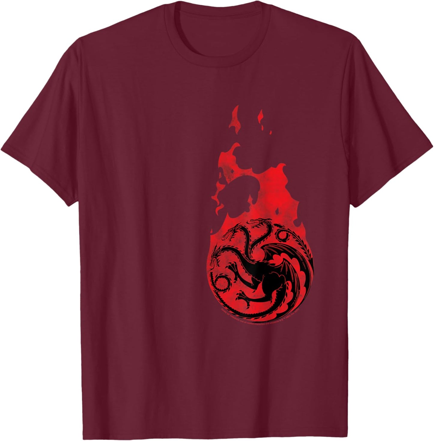 Game of Thrones FiRE Dragon Icon T-Shirt - T-Shirt | Maroon