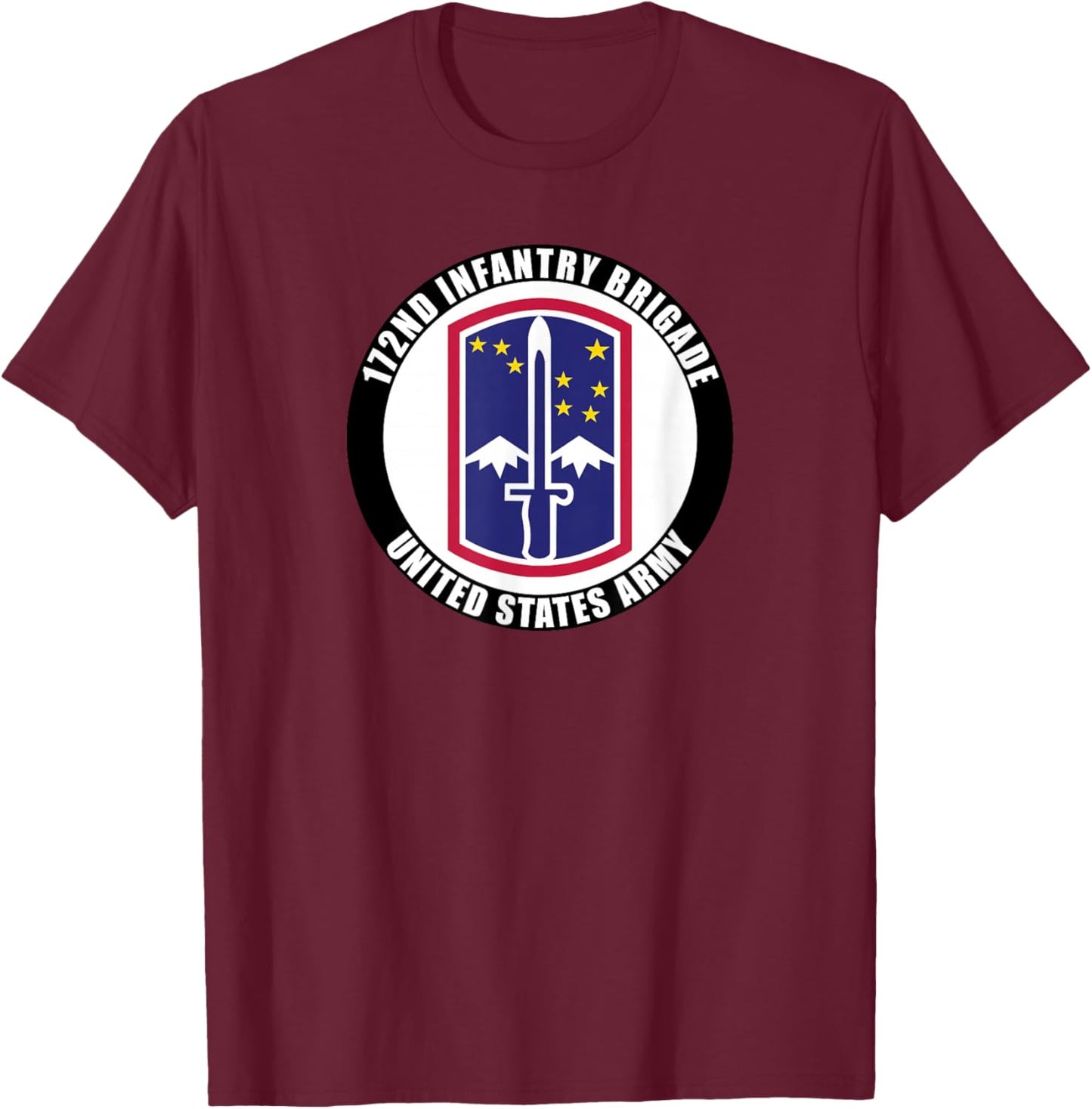 172nd Infantry Brigade United States Army Veteran Military T-Shirt - T-Shirt | Maroon