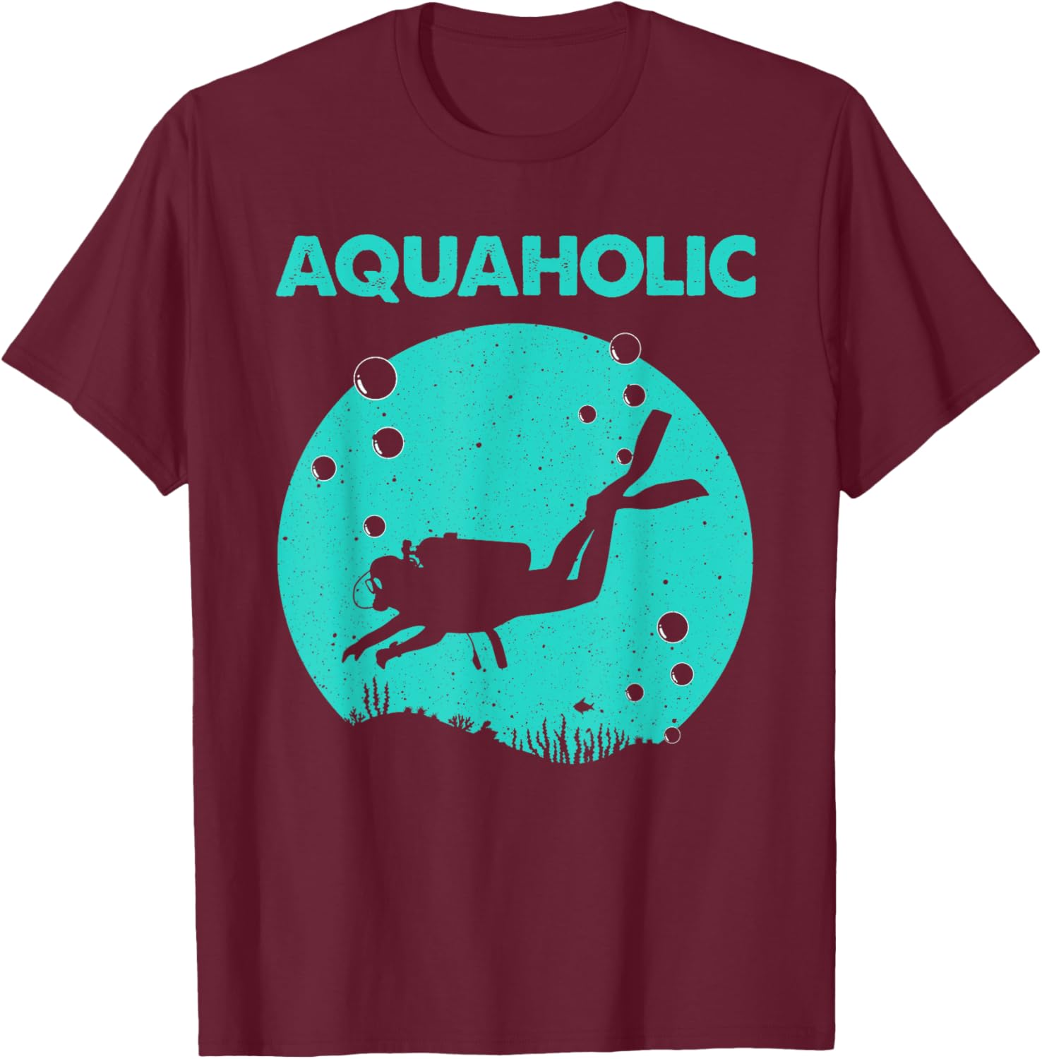 Cool Scuba Diving Themed Design Women Scuba Dive T-Shirt - T-Shirt | Maroon