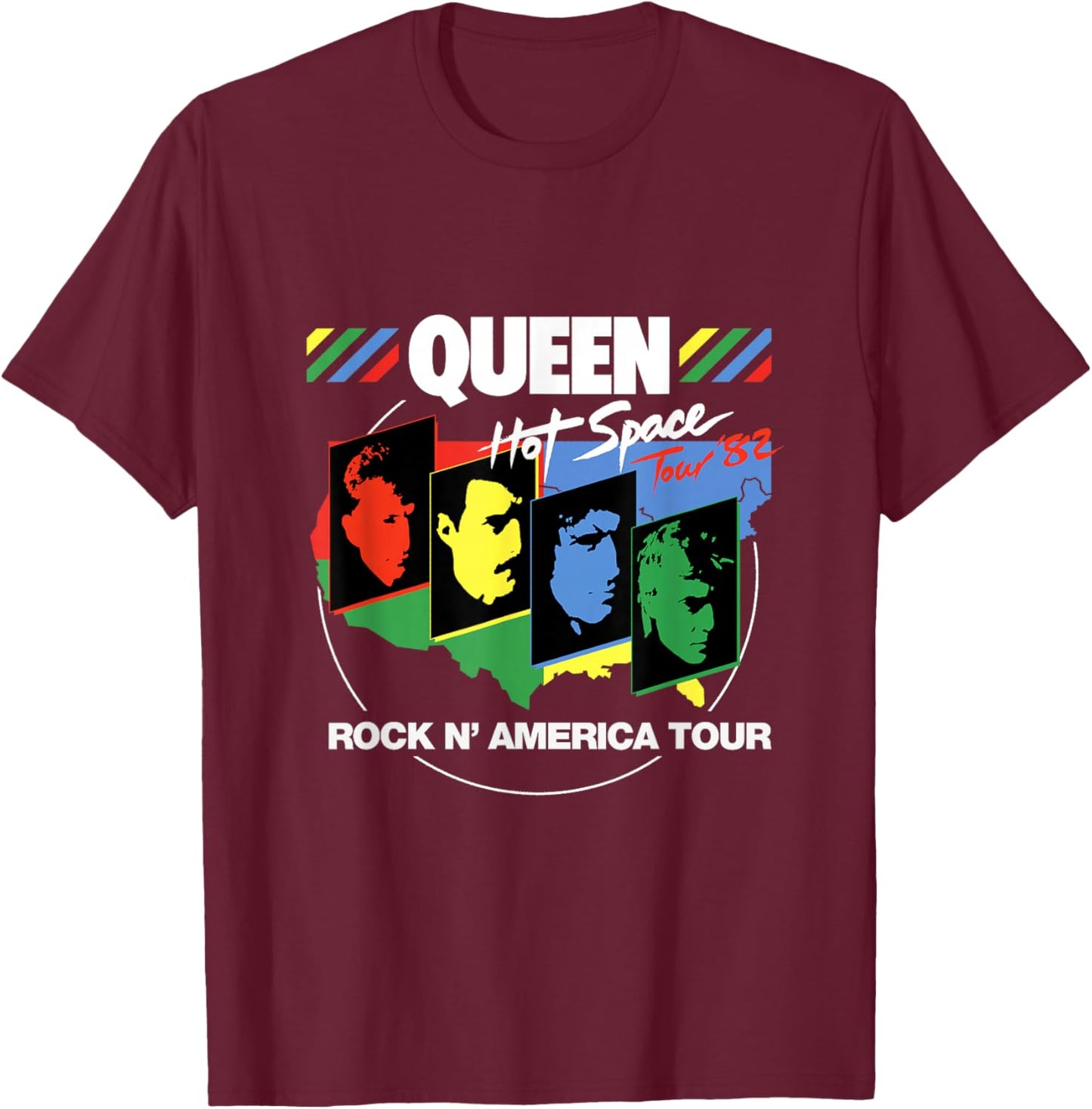 Queen Hot Space T-Shirt - T-Shirt | Maroon