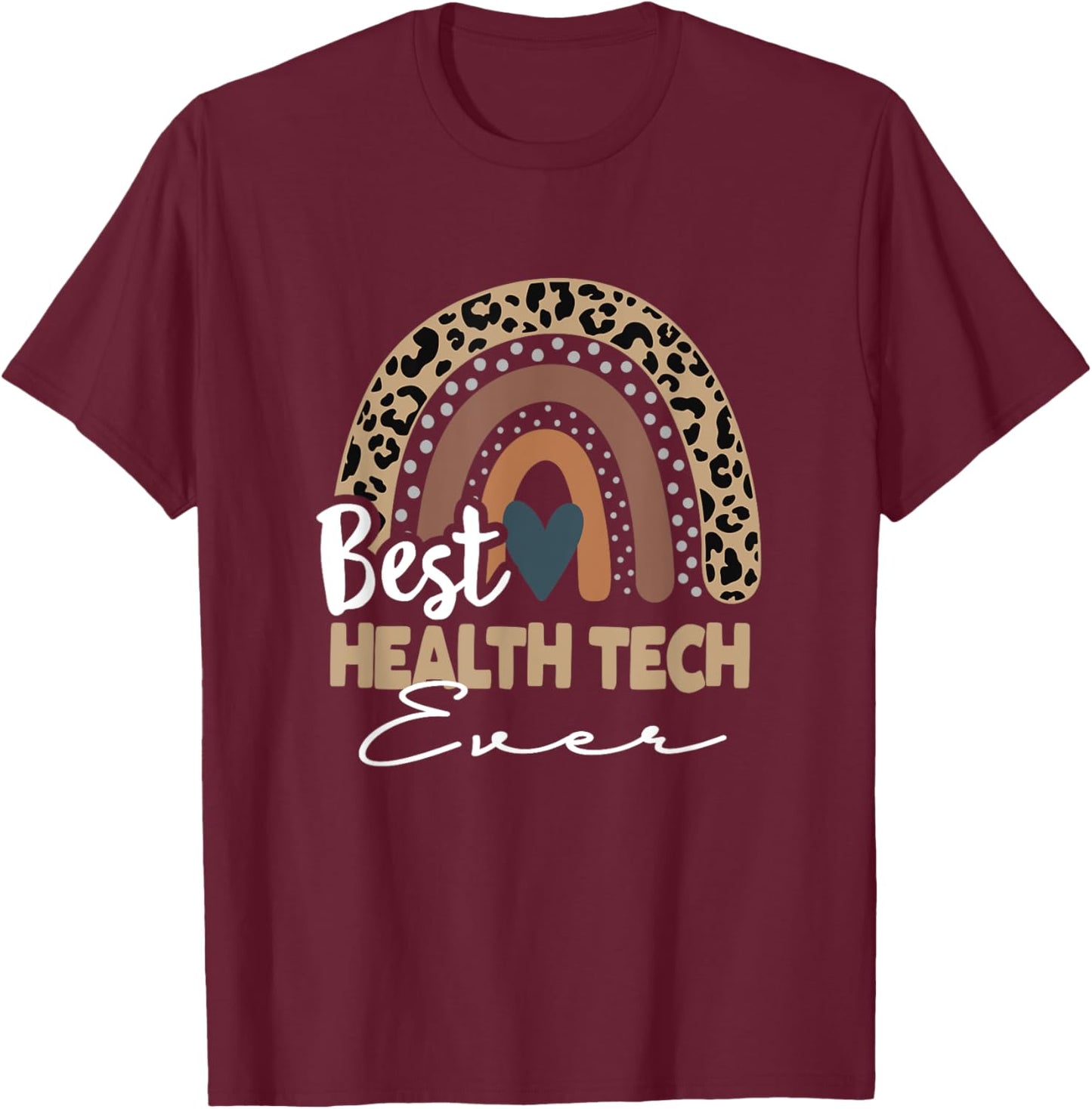 Back To School Boho Rainbow, Health Tech T-Shirt - T-Shirt | Maroon