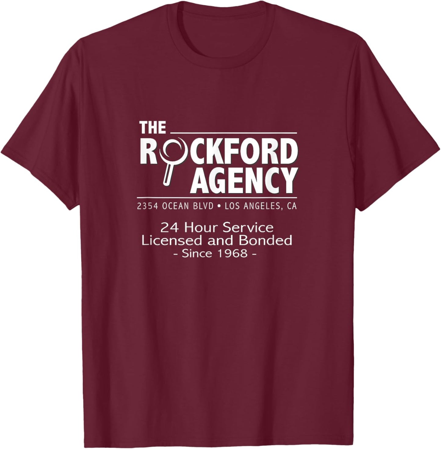 Rockford Files | The Rockford Agency Classic TV T-Shirt - T-Shirt | Maroon