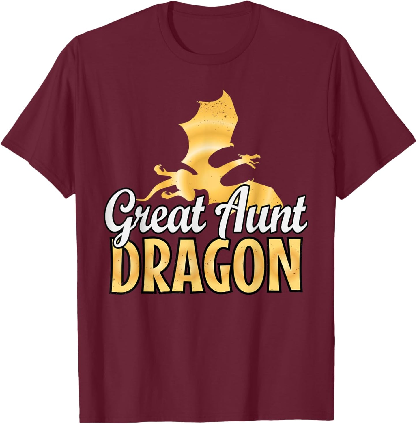 Great Aunt Dragon Lover T-Shirt - T-Shirt | Maroon