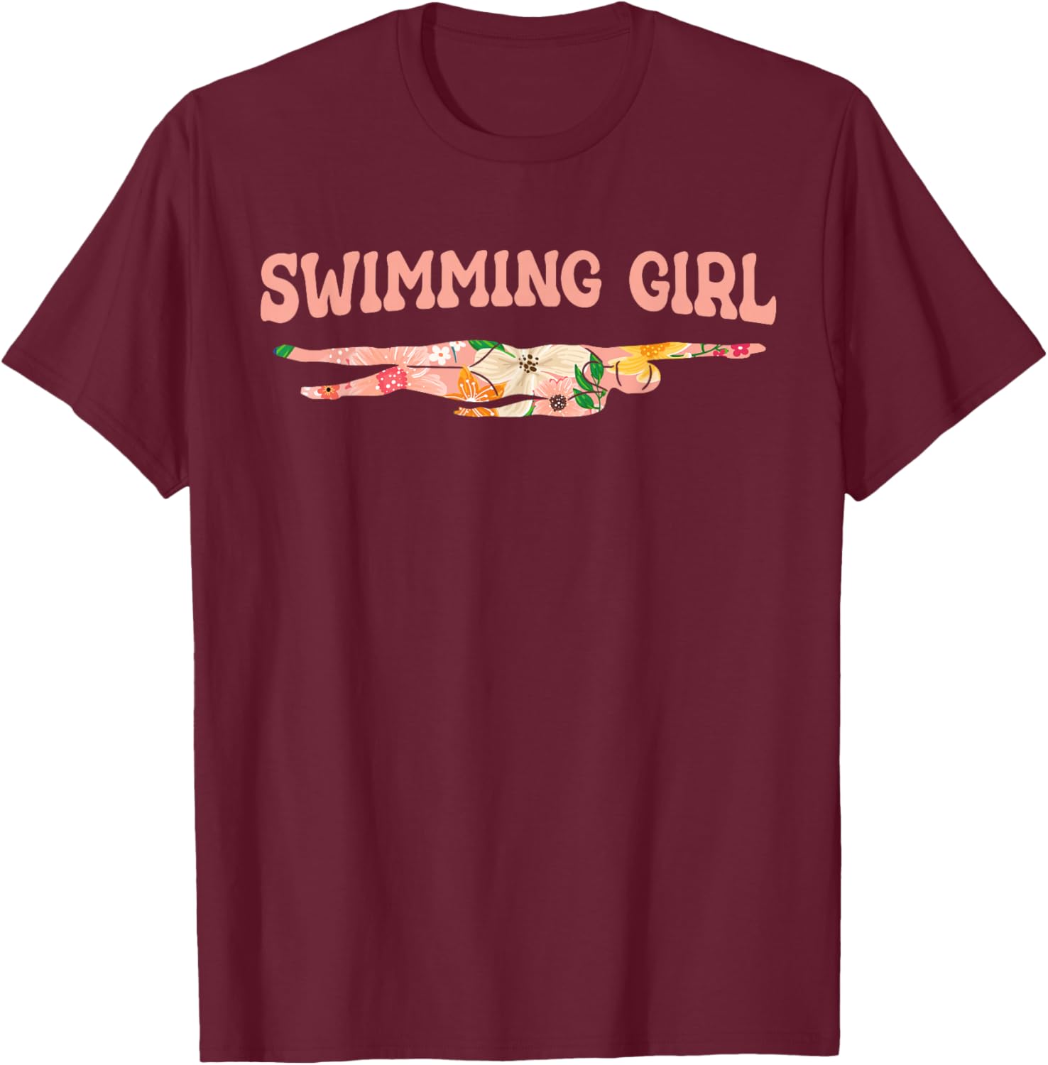 Swimming, swimming, water sports, swimmer T-Shirt - T-Shirt | Maroon