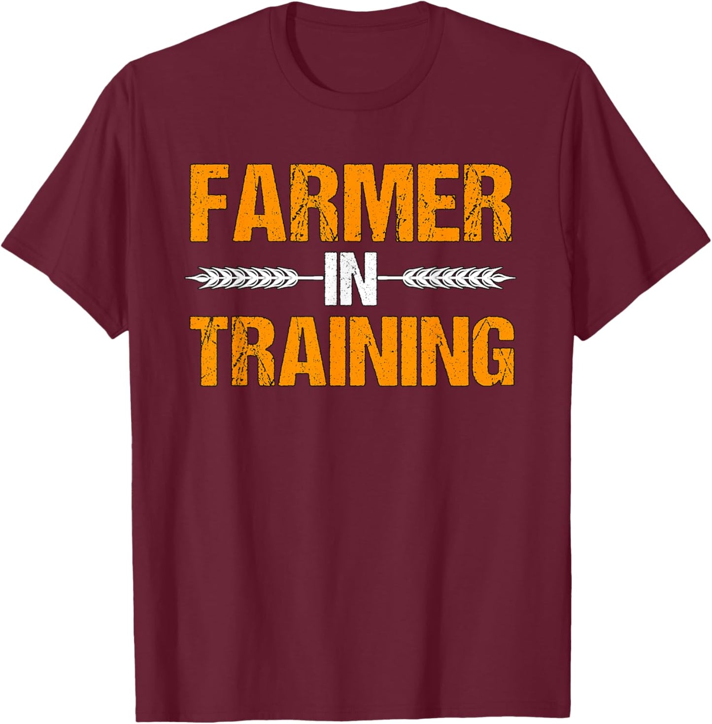 Funny Farmer In Training Apparel Farm Farming T-Shirt - T-Shirt | Maroon