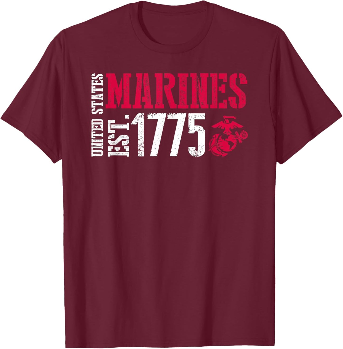United States Marines Est. 1775 T-Shirt - T-Shirt | Maroon