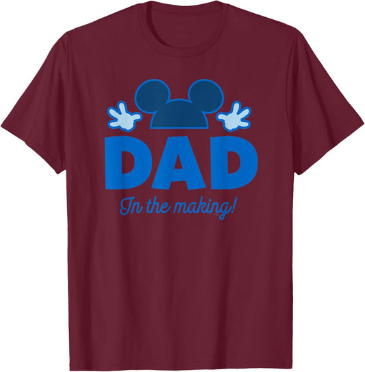 Disney Mickey Mouse Dad in The Making T-Shirt - T-Shirt | Maroon