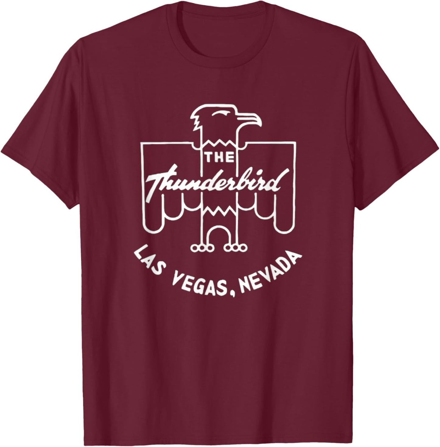 Thunderbird Las Vegas Hotel Casino Retro Vintage T-Shirt - T-Shirt | Maroon
