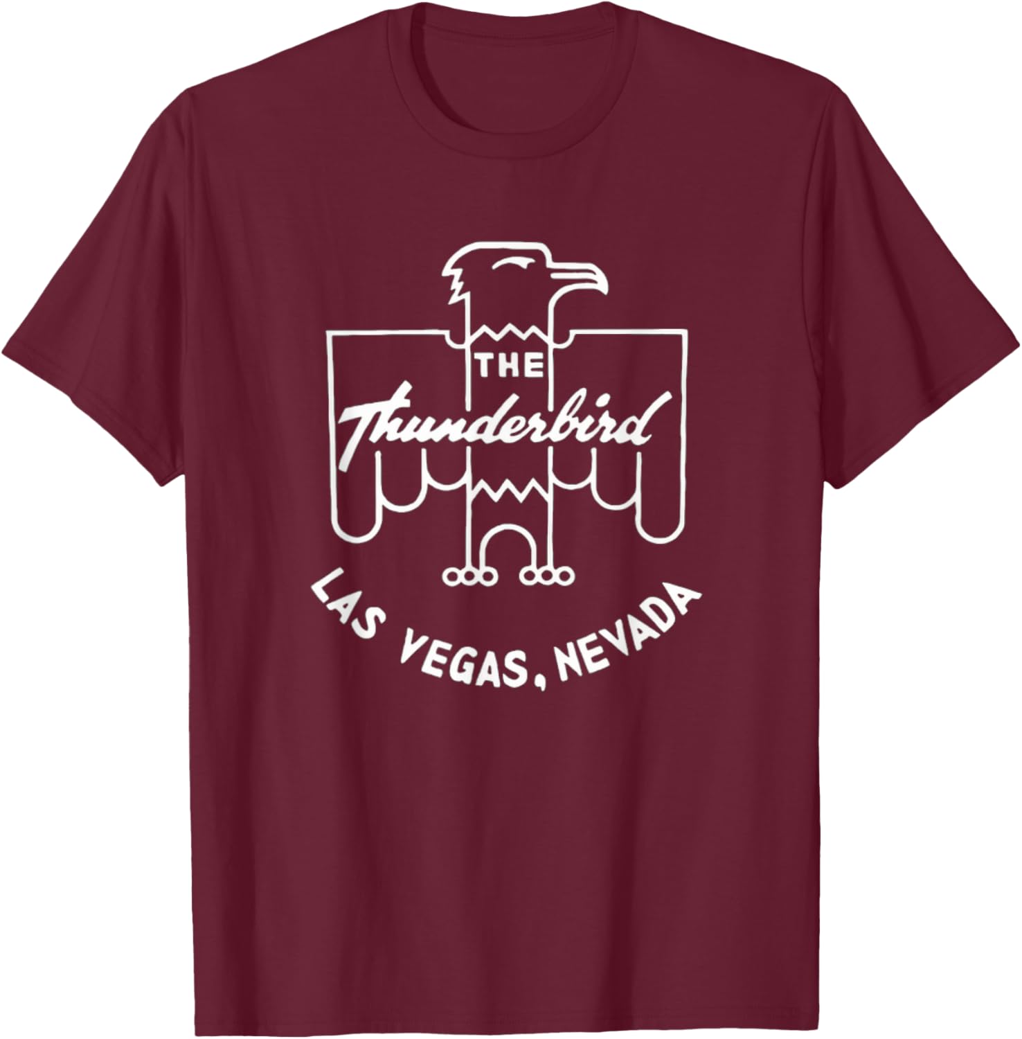 Thunderbird Las Vegas Hotel Casino Retro Vintage T-Shirt - T-Shirt | Maroon