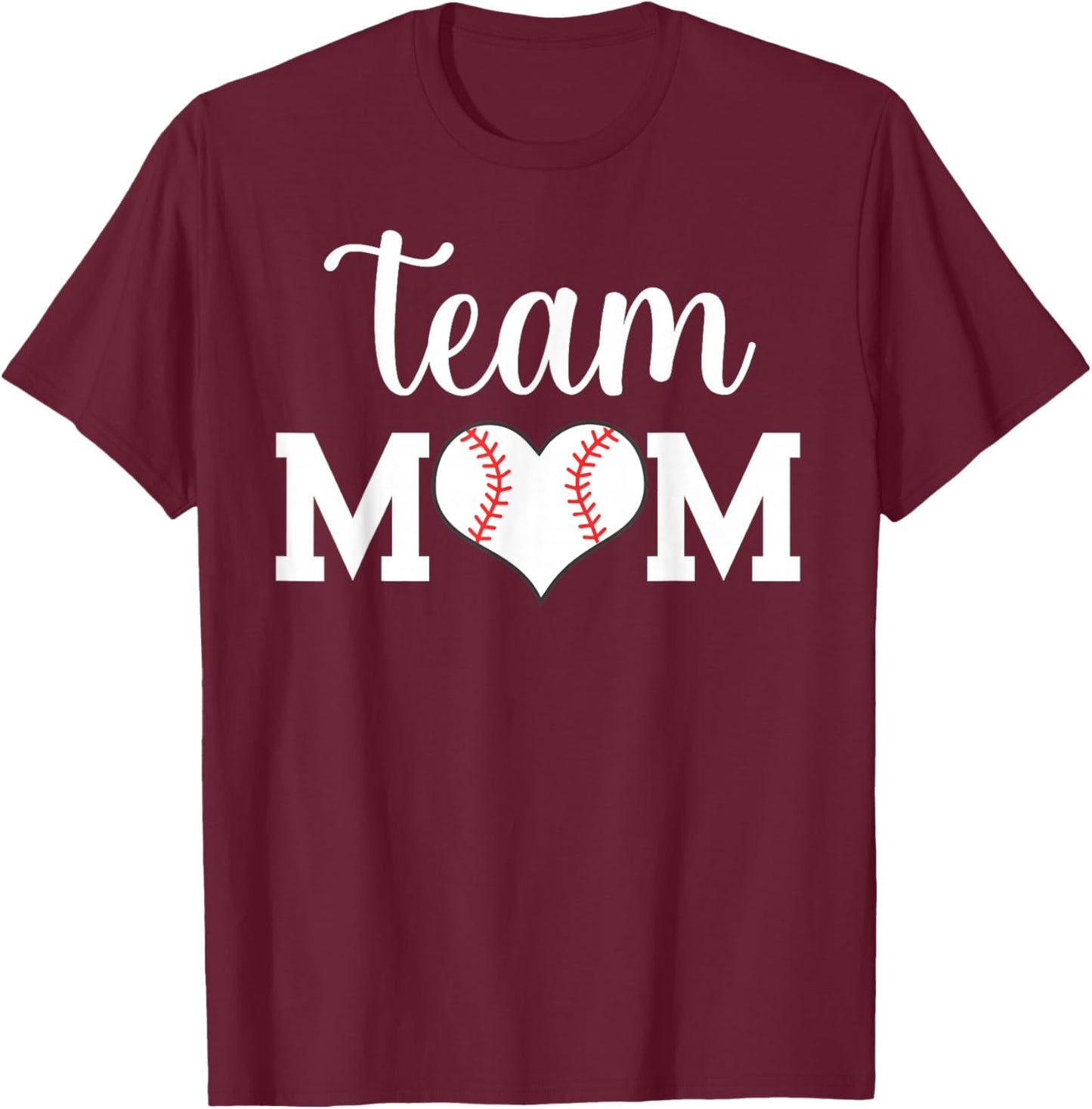 Team Mom Baseball T-Shirt - T-Shirt | Maroon