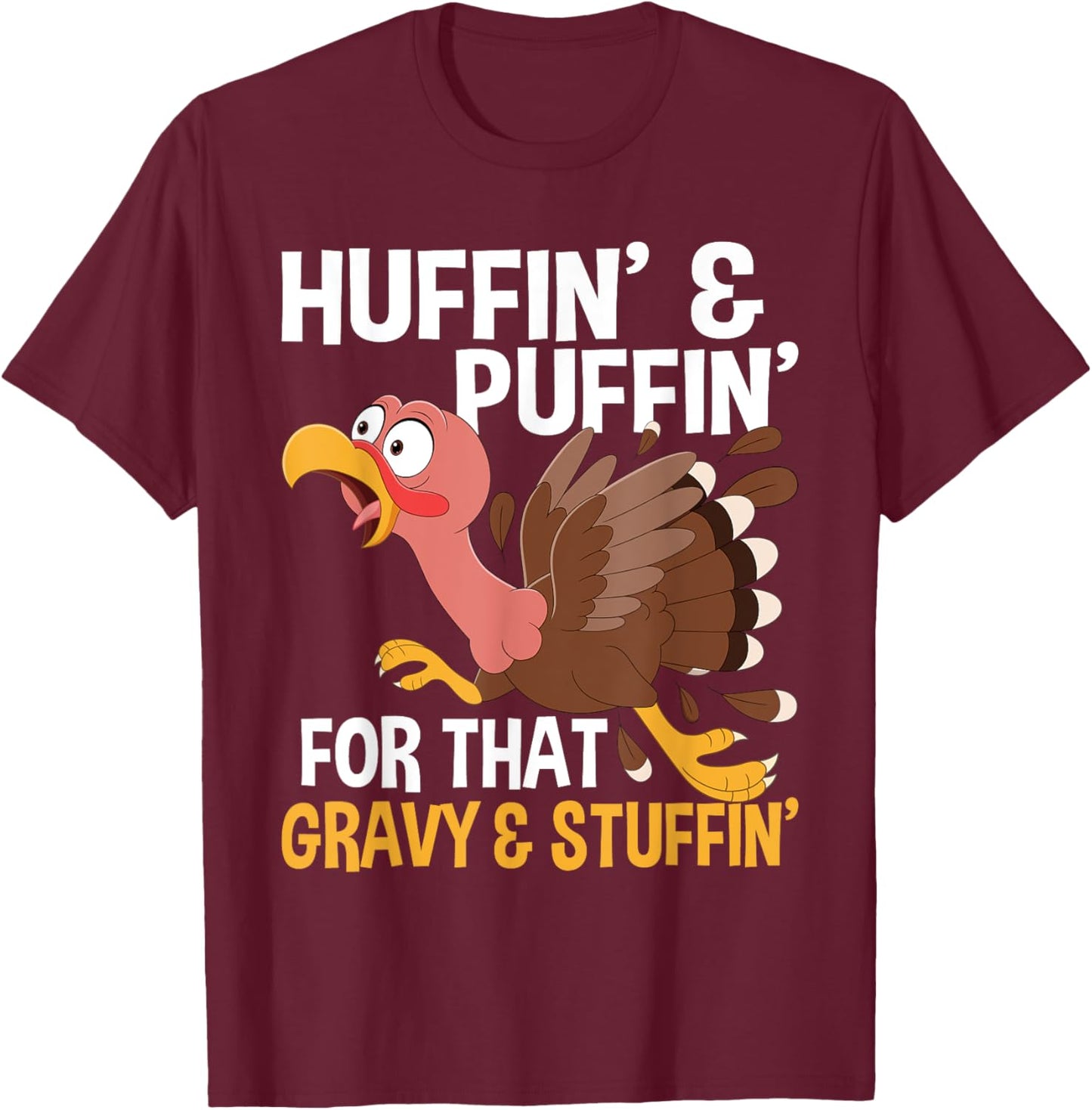 Thanksgiving Marathon Running Turkey Fall Autumn Holiday T-Shirt - T-Shirt | Maroon