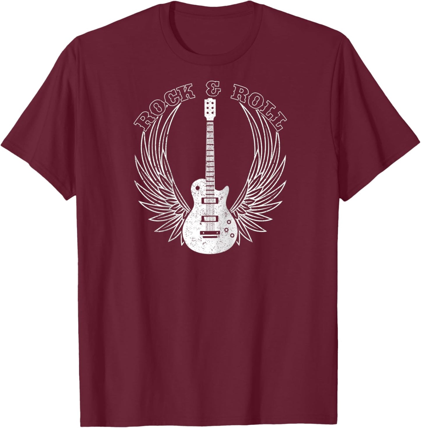 Vintage retro rock and roll men, women, children Raglan Baseball T-Shirt - T-Shirt | Maroon