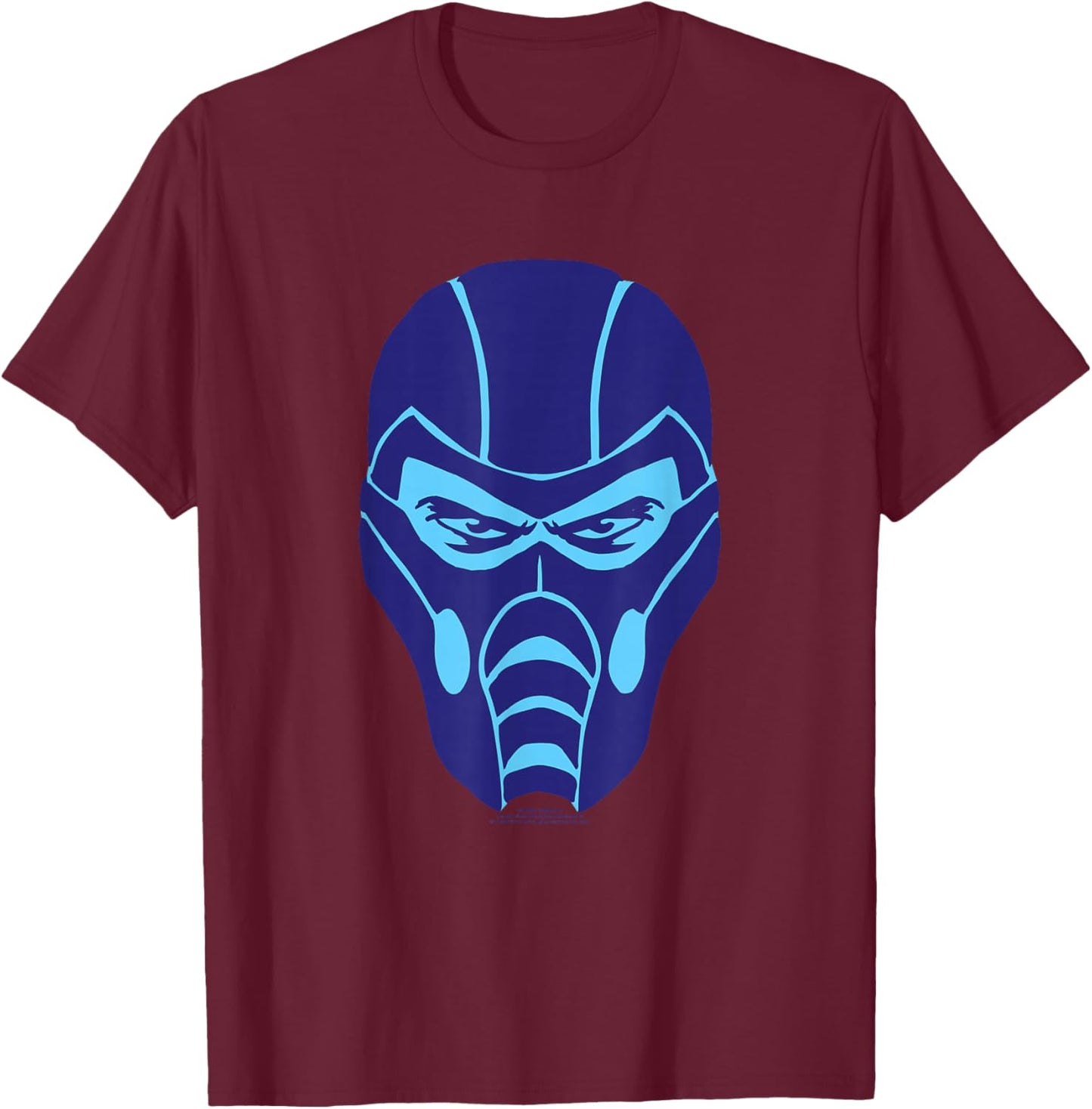 Mortal Kombat 9 Sub-Zero Face Icon T-Shirt - T-Shirt | Maroon