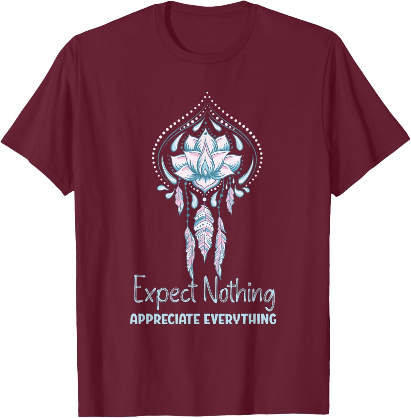 Spiritual Attract Meditation Spirituality Lotus T-Shirt - T-Shirt | Maroon