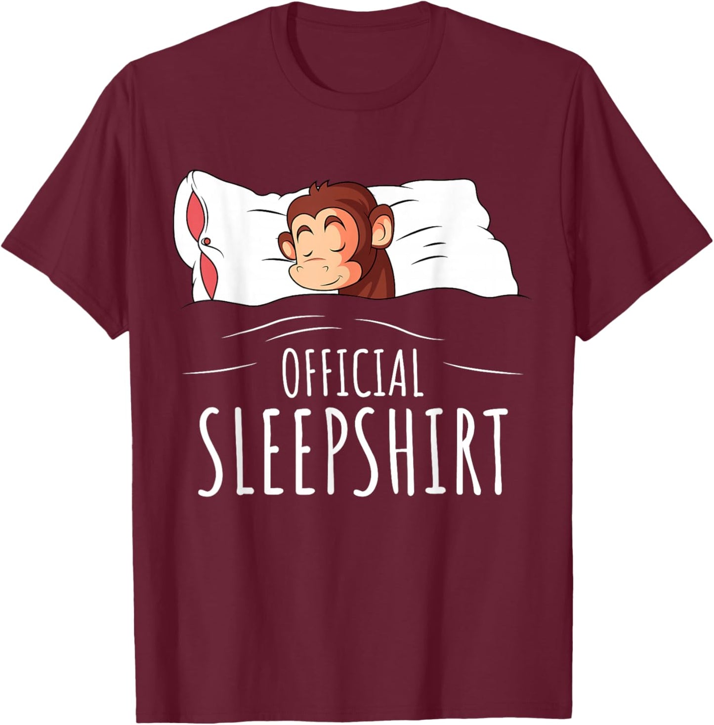 Monkey Official Sleepshirt T-Shirt - T-Shirt | Maroon