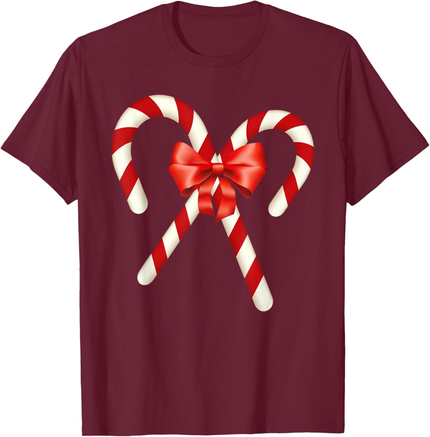 Candy Canes Christmas Shirt for Kids Candy Lover T-Shirt - T-Shirt | Maroon