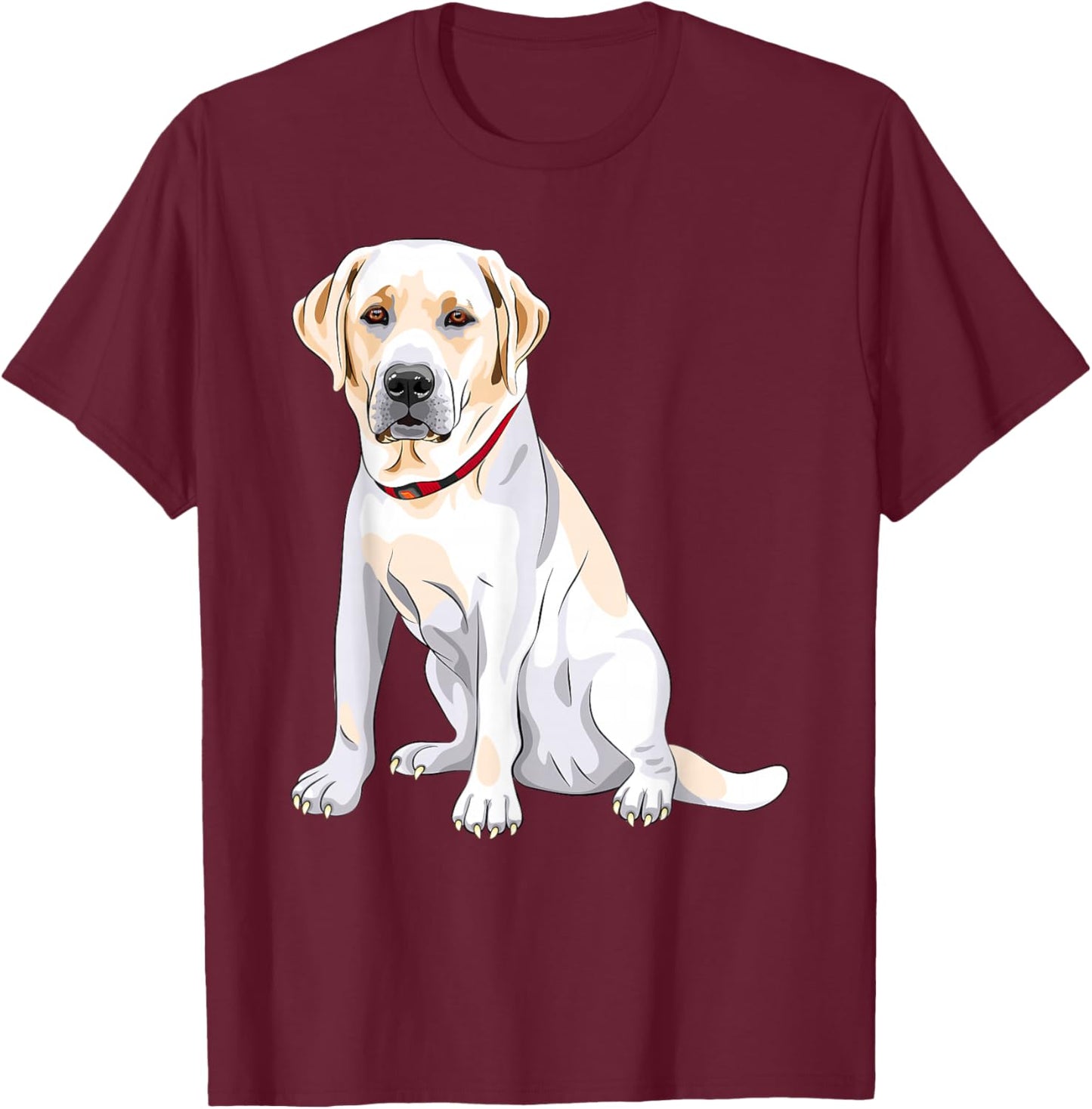 Cute Labrador Retriever Yellow Lab Lover Dog Owner T-Shirt - T-Shirt | Maroon