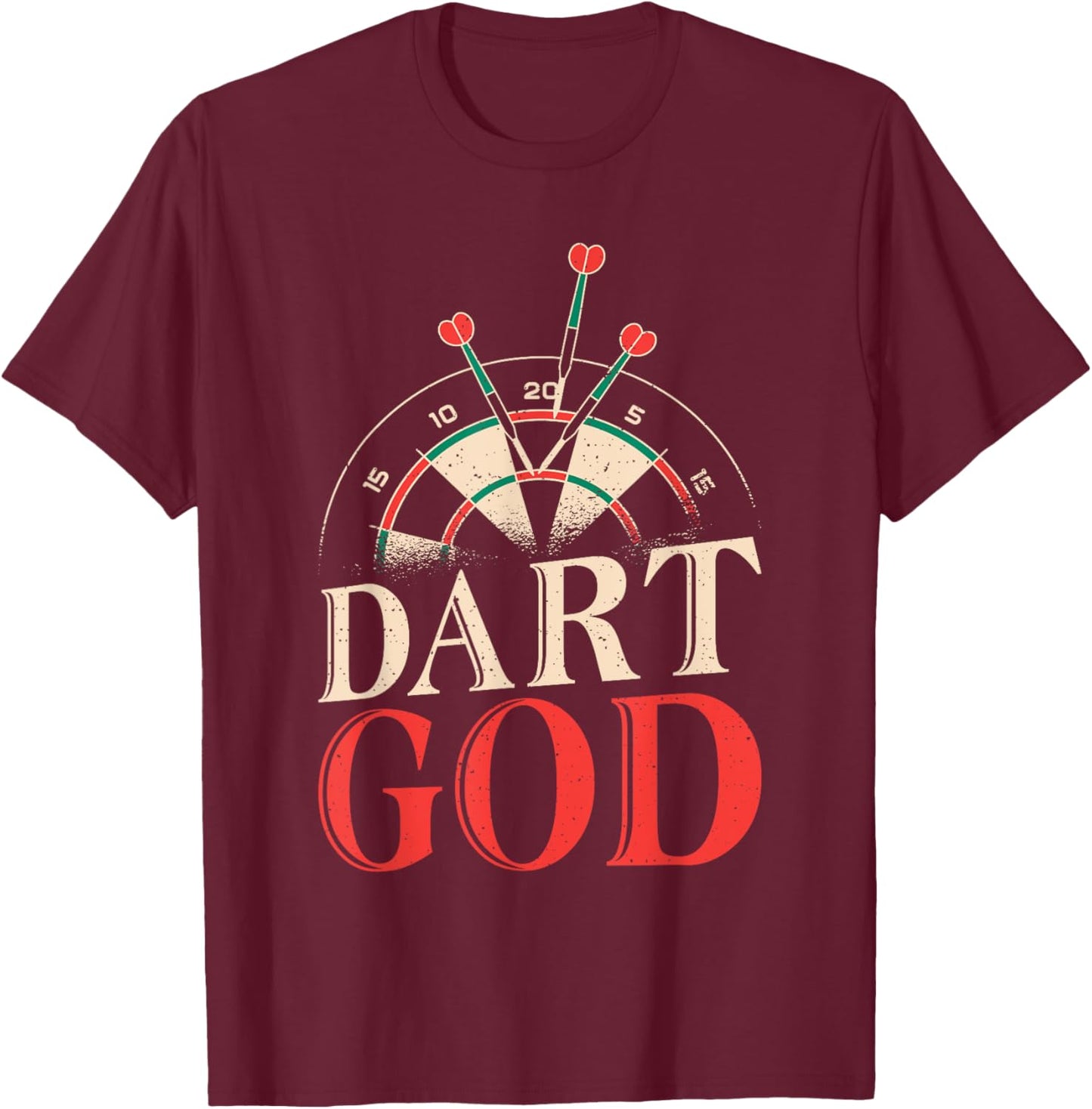 Dart God Pub Dart Player T-Shirt - T-Shirt | Maroon