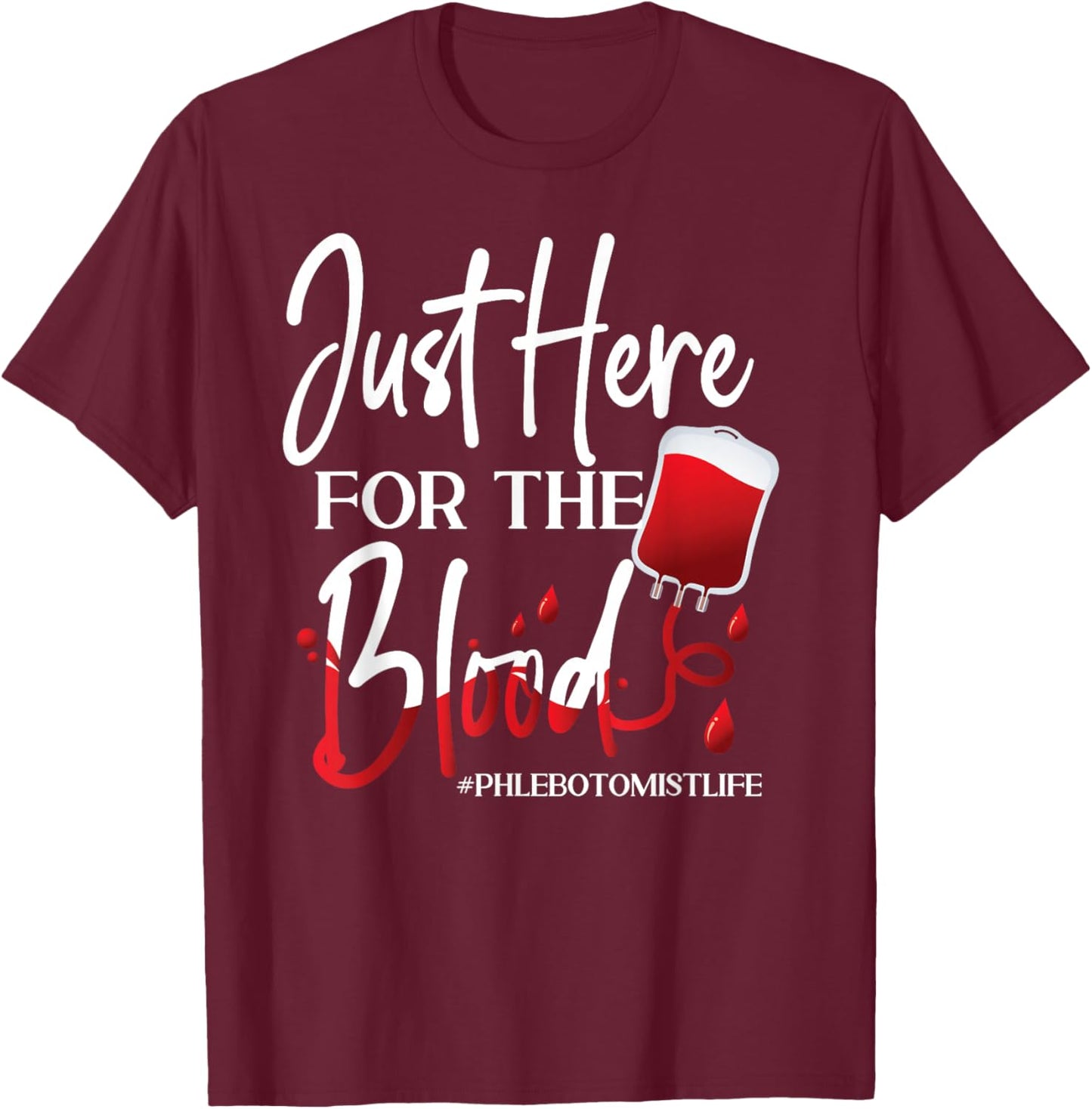 Phlebotomist Tech Technician T-Shirt - T-Shirt | Maroon