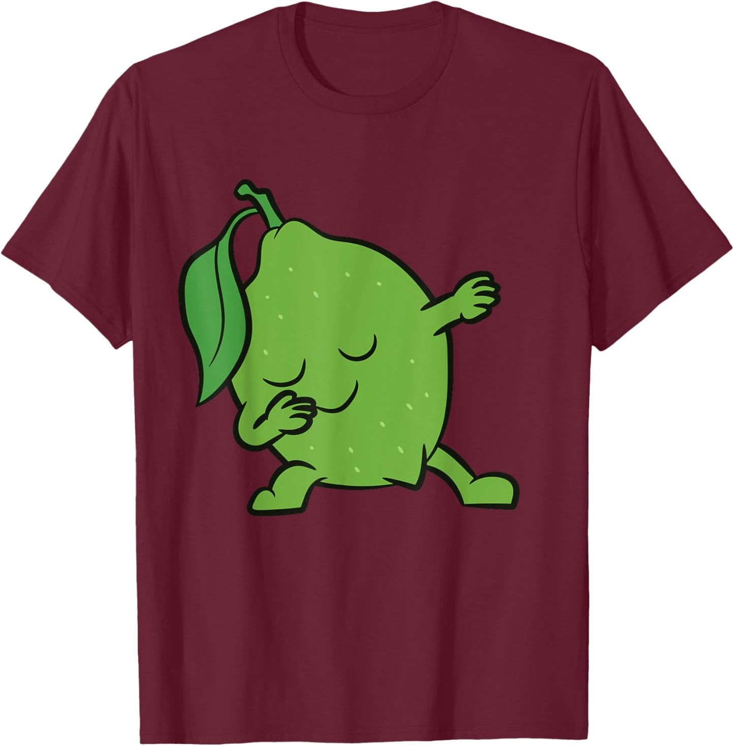 Lime Dabbing Lime Fruit Love Limes T-Shirt - T-Shirt | Maroon