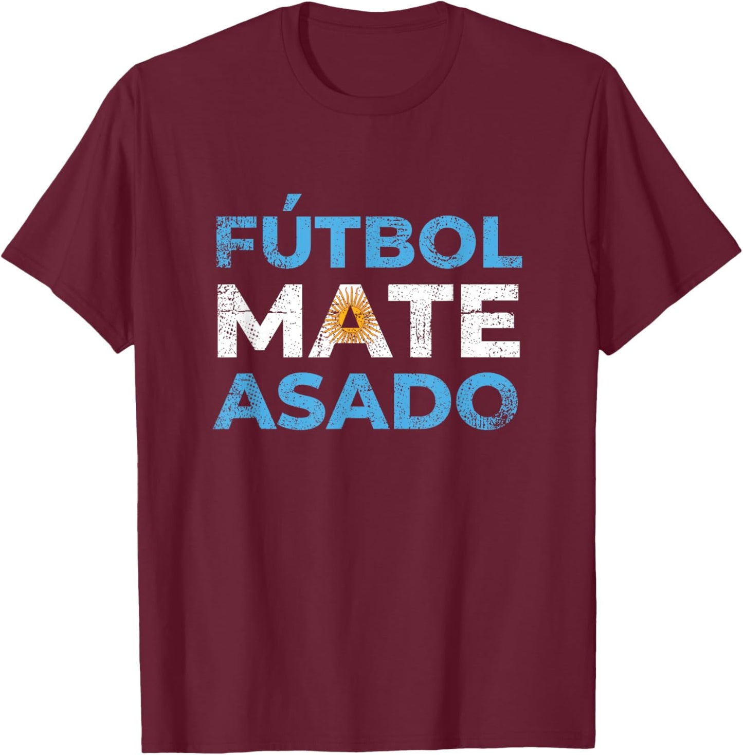 Argentina Futbol Mate Asado Latin America Hispanic Heritage T-Shirt - T-Shirt | Maroon