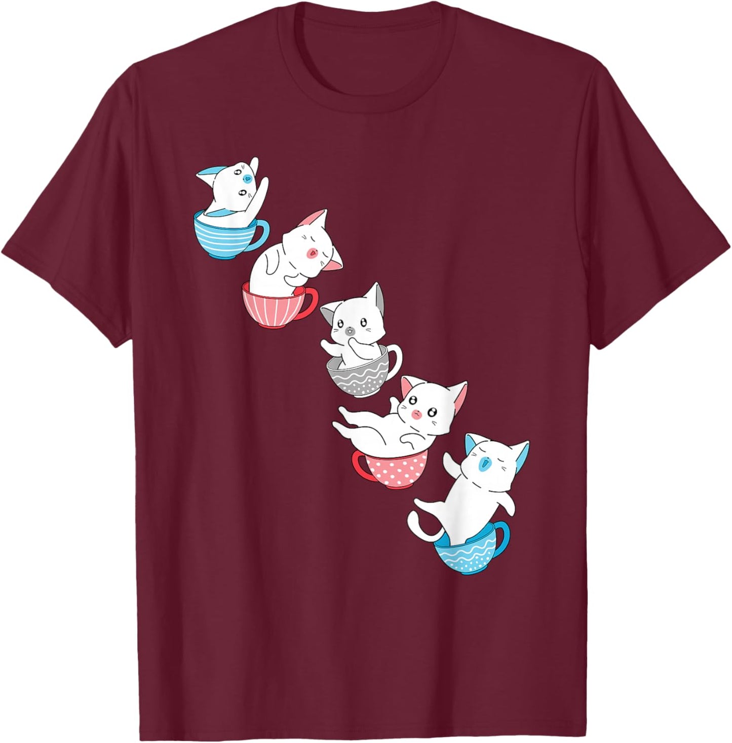 Transgender Flag Trans Pride Cat Animal Proud Transgender T-Shirt - T-Shirt | Maroon