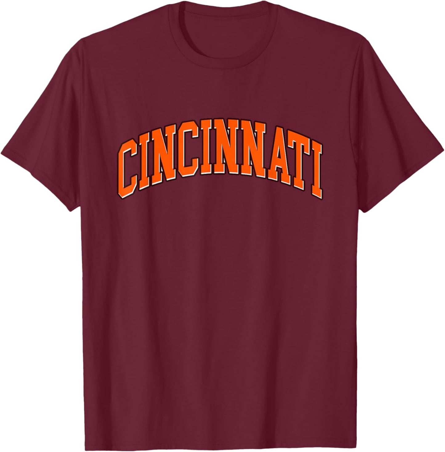 Cincinnati Hometown Pride - Throwback Design Print - Classic T-Shirt - T-Shirt | Maroon