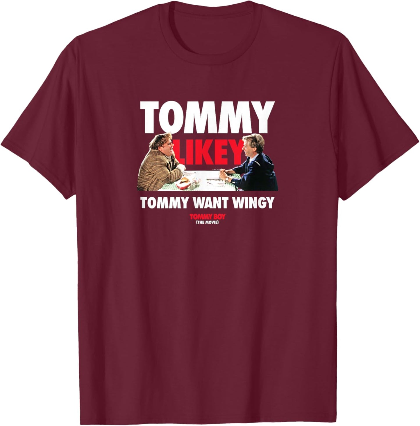 Tommy Boy - Tommy Likey T-Shirt - T-Shirt | Maroon