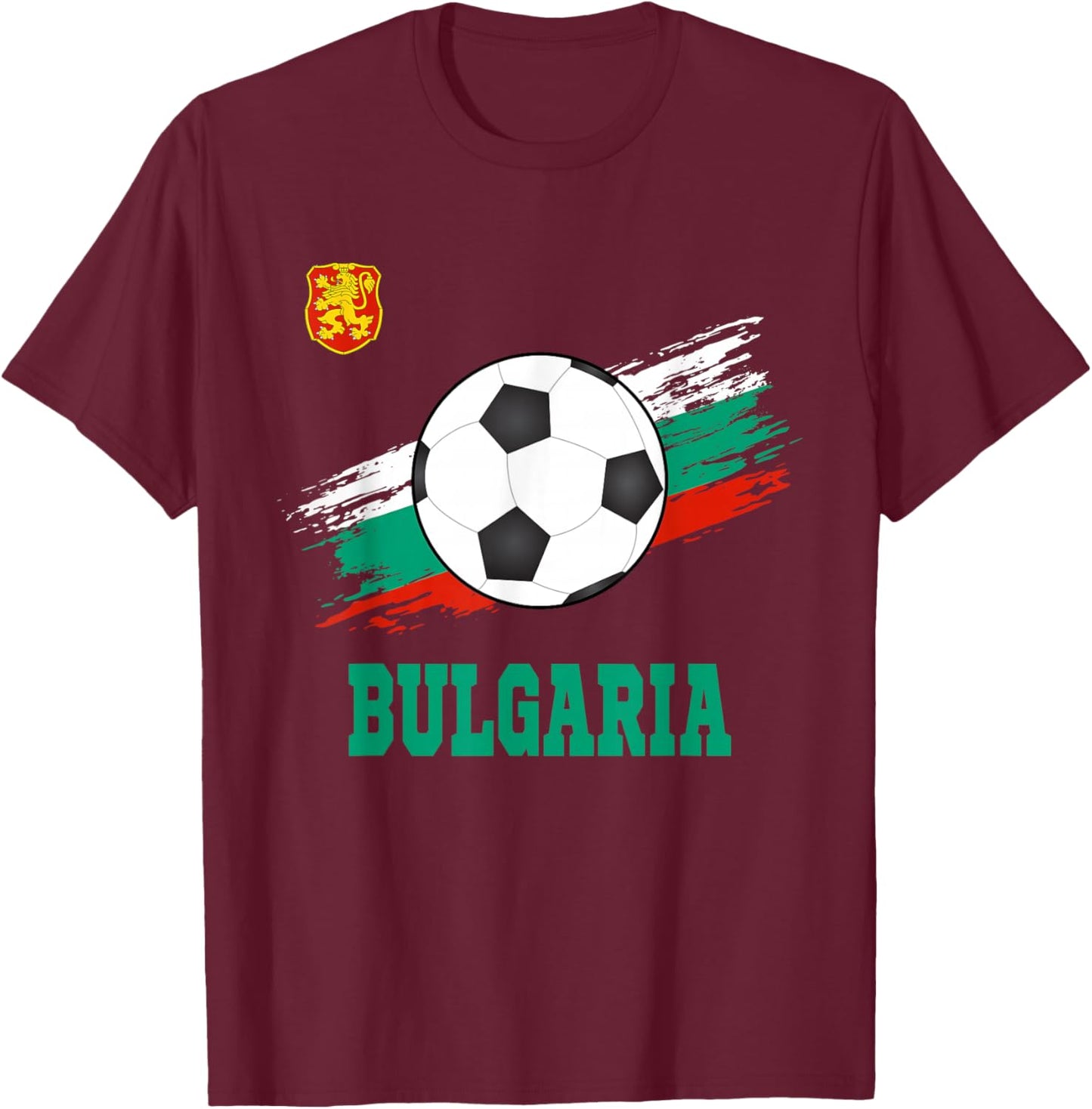 Bulgaria Soccer Bulgaria Football Bulgarian Futbol T-Shirt - T-Shirt | Maroon
