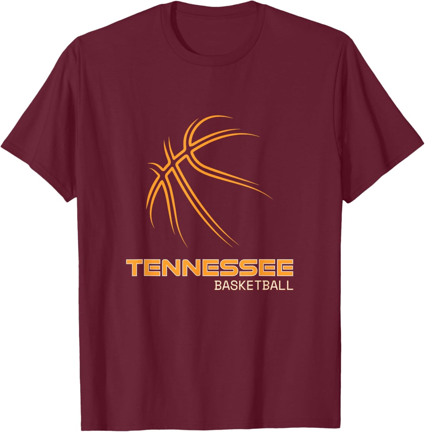 The Volunteer State Sports Fan Tennessee Basketball Hoops T-Shirt - T-Shirt | Maroon