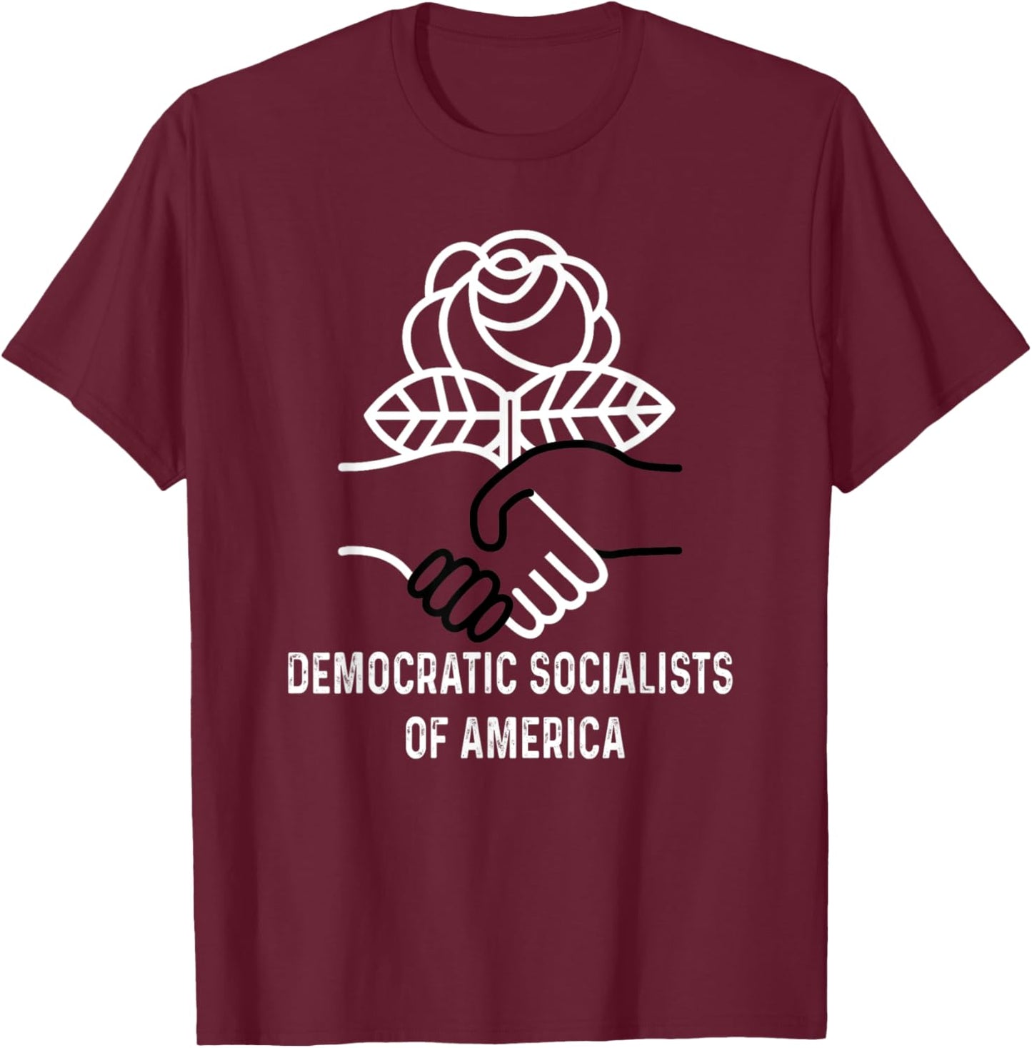 Democratic Socialists of America T-Shirt - T-Shirt | Maroon