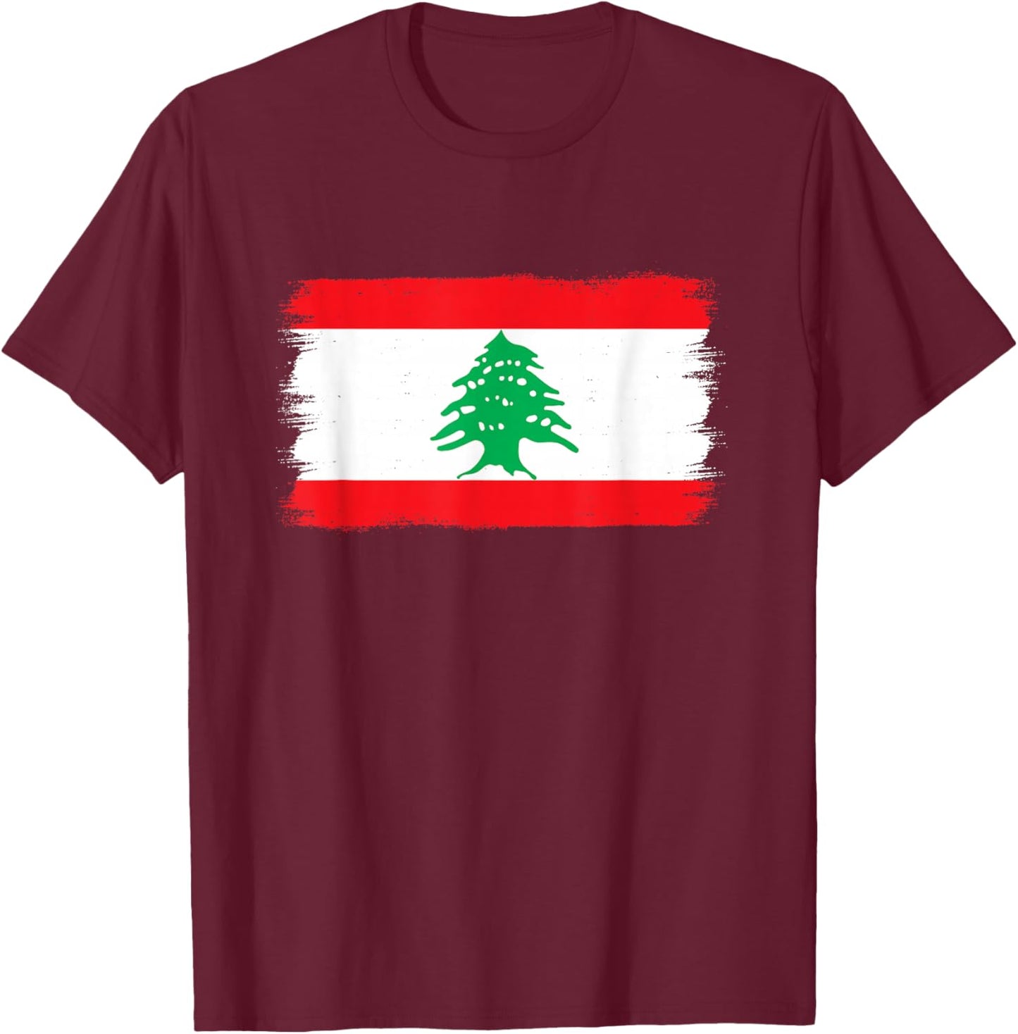 Lebanese Flag Lebanon T-Shirt - T-Shirt | Maroon