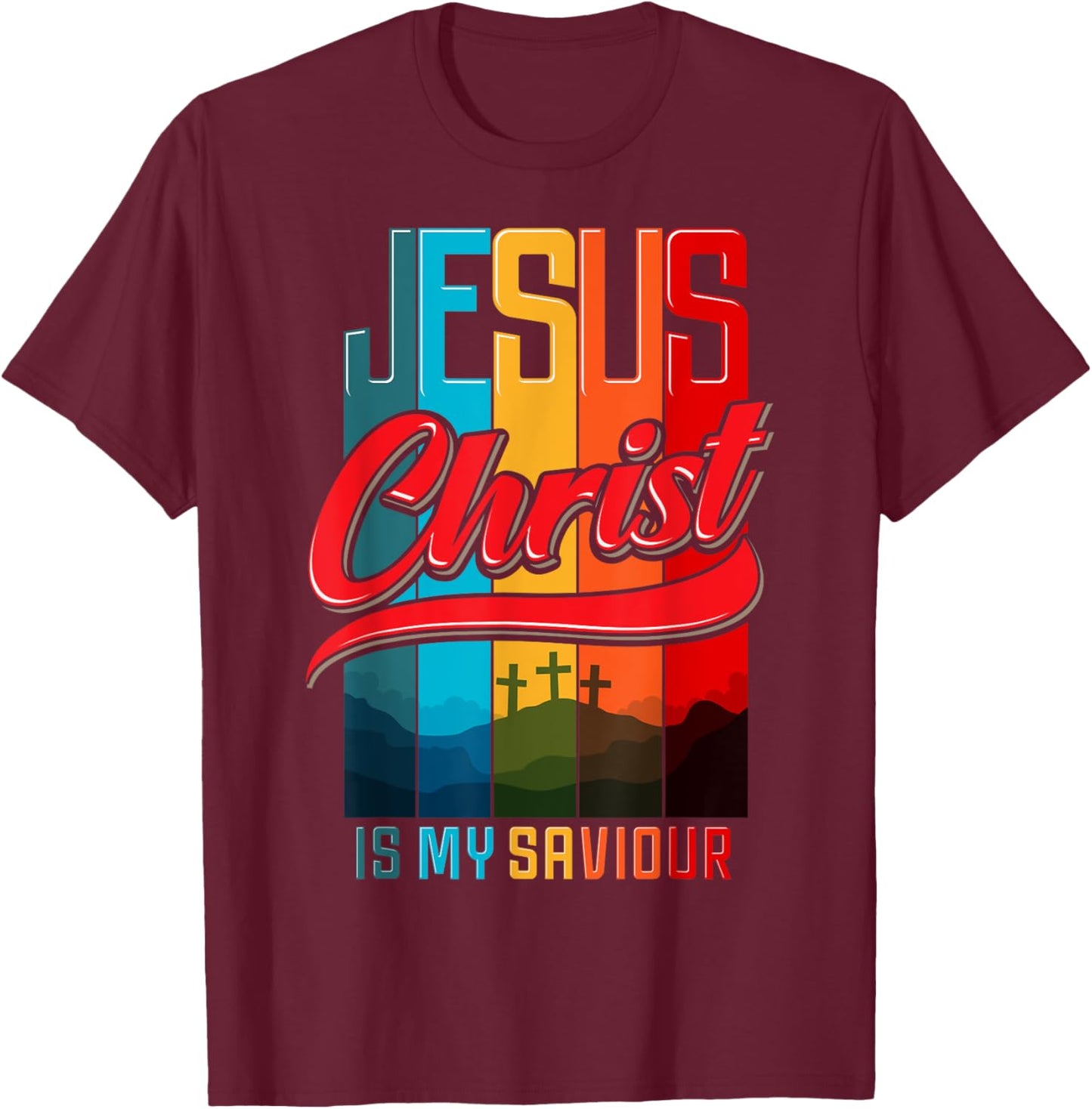 Jesus is my Savior King Christian Verse Women T-Shirt - T-Shirt | Maroon