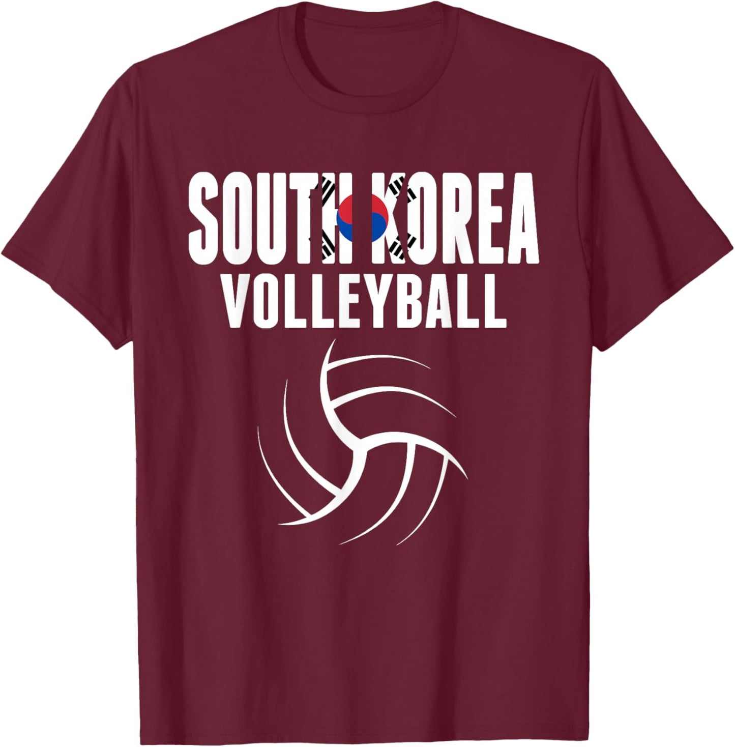 South Korea Volleyball Fans Jersey - Korean Sport Lovers T-Shirt - T-Shirt | Maroon