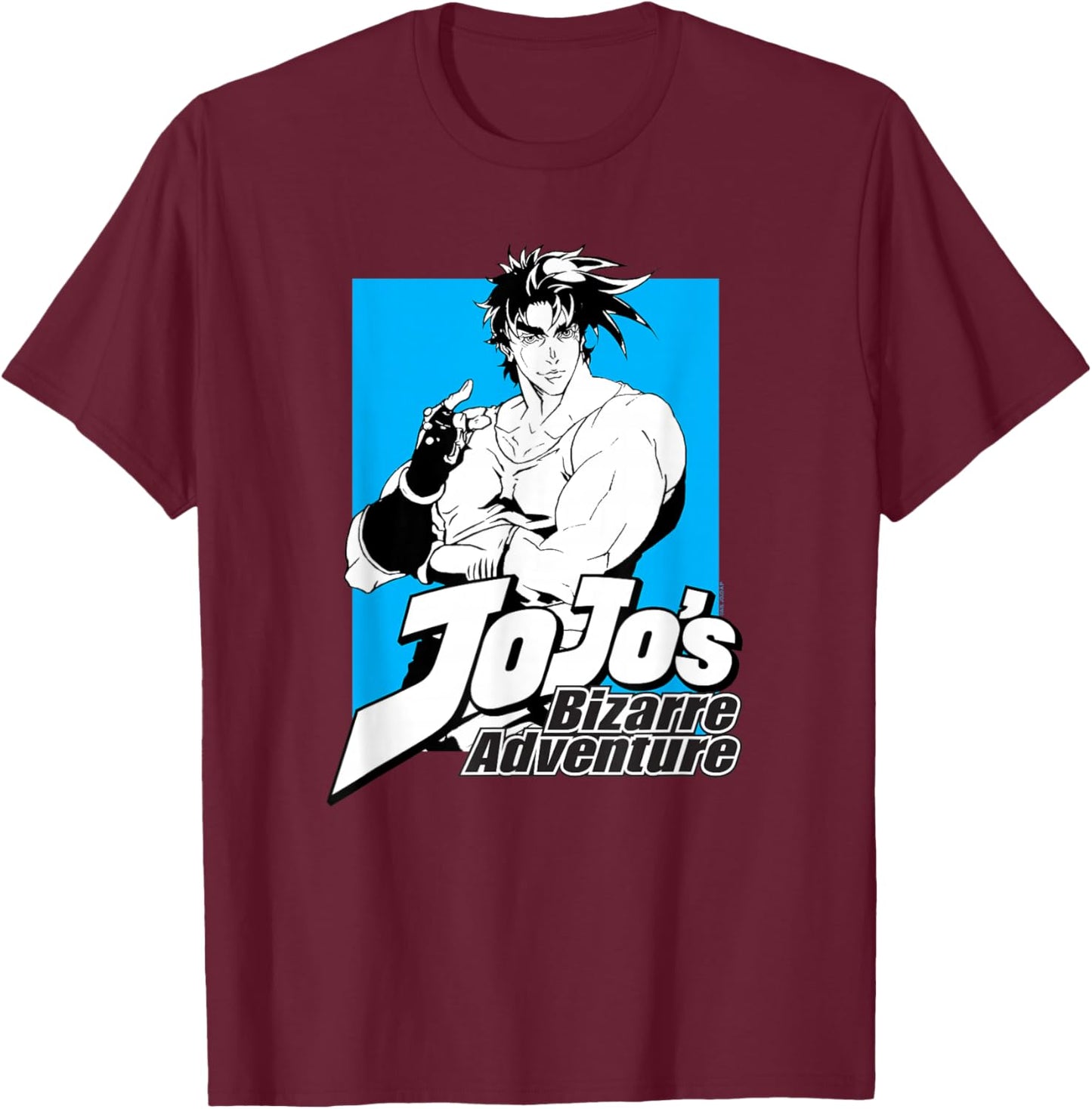 JoJo's Bizarre Adventure Part 2 Joseph Joestar Pose Anime T-Shirt - T-Shirt | Maroon