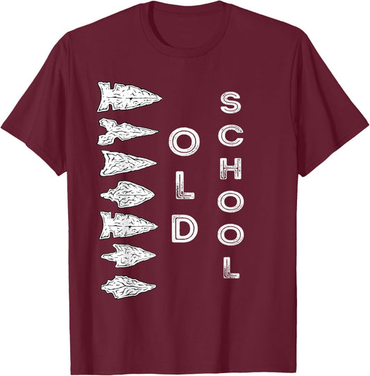 Arrowhead Hunter Old School Arrowhead Hunter Collectors T-Shirt - T-Shirt | Maroon