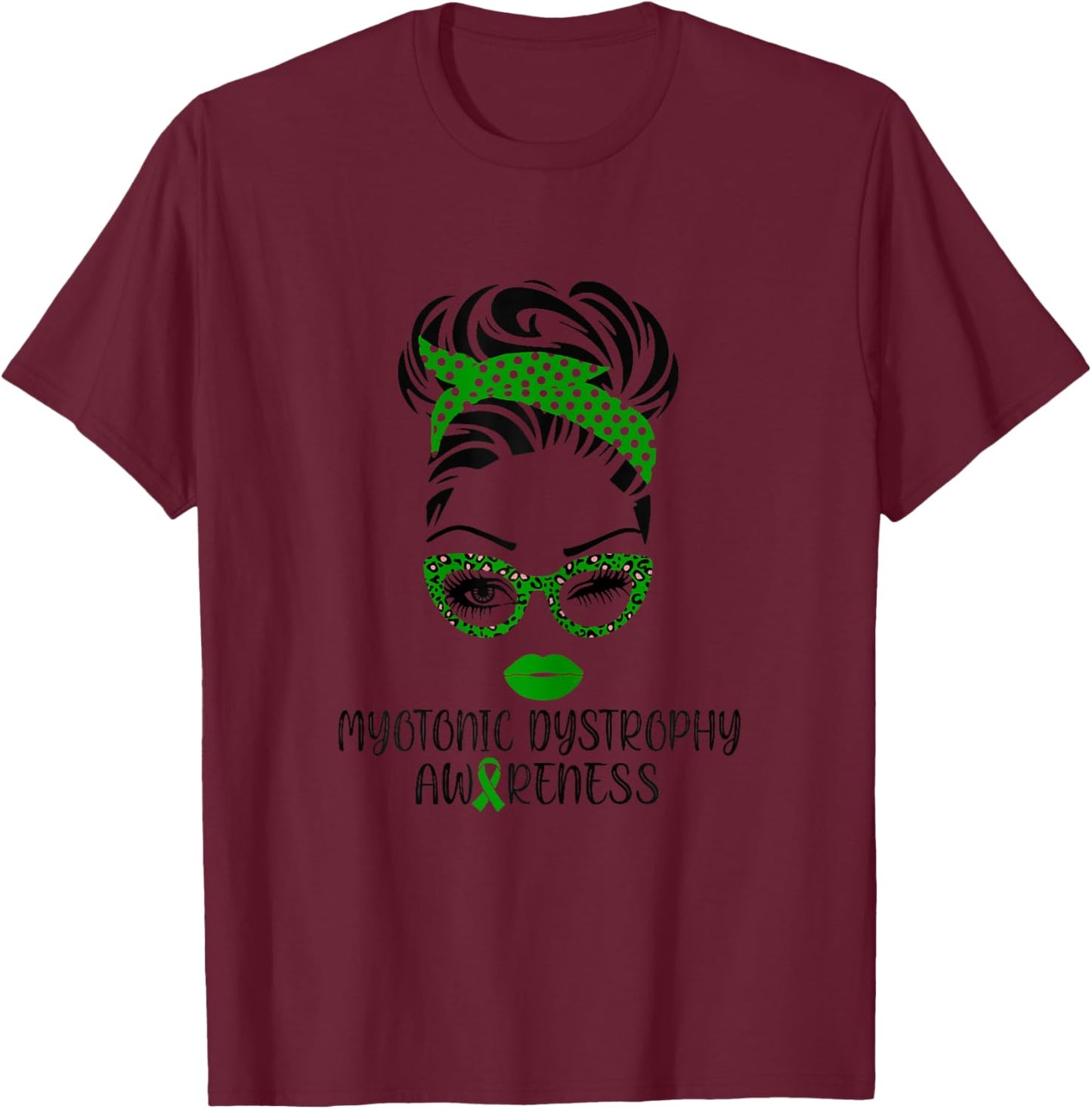 Myotonic Dystrophy Awareness T-Shirt - T-Shirt | Maroon