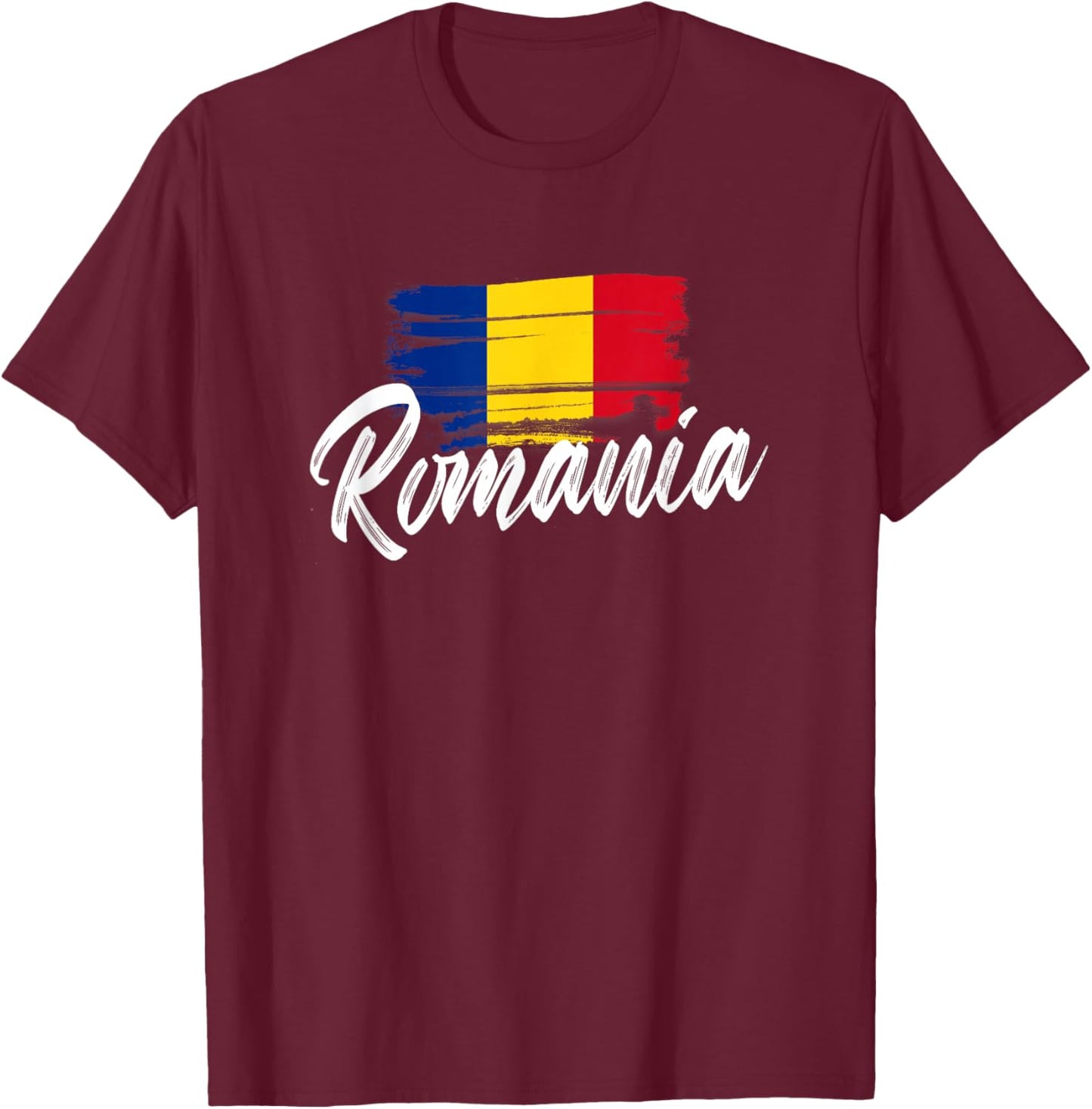 Romania Flag Romanian Romania Pride Heart T-Shirt - T-Shirt | Maroon