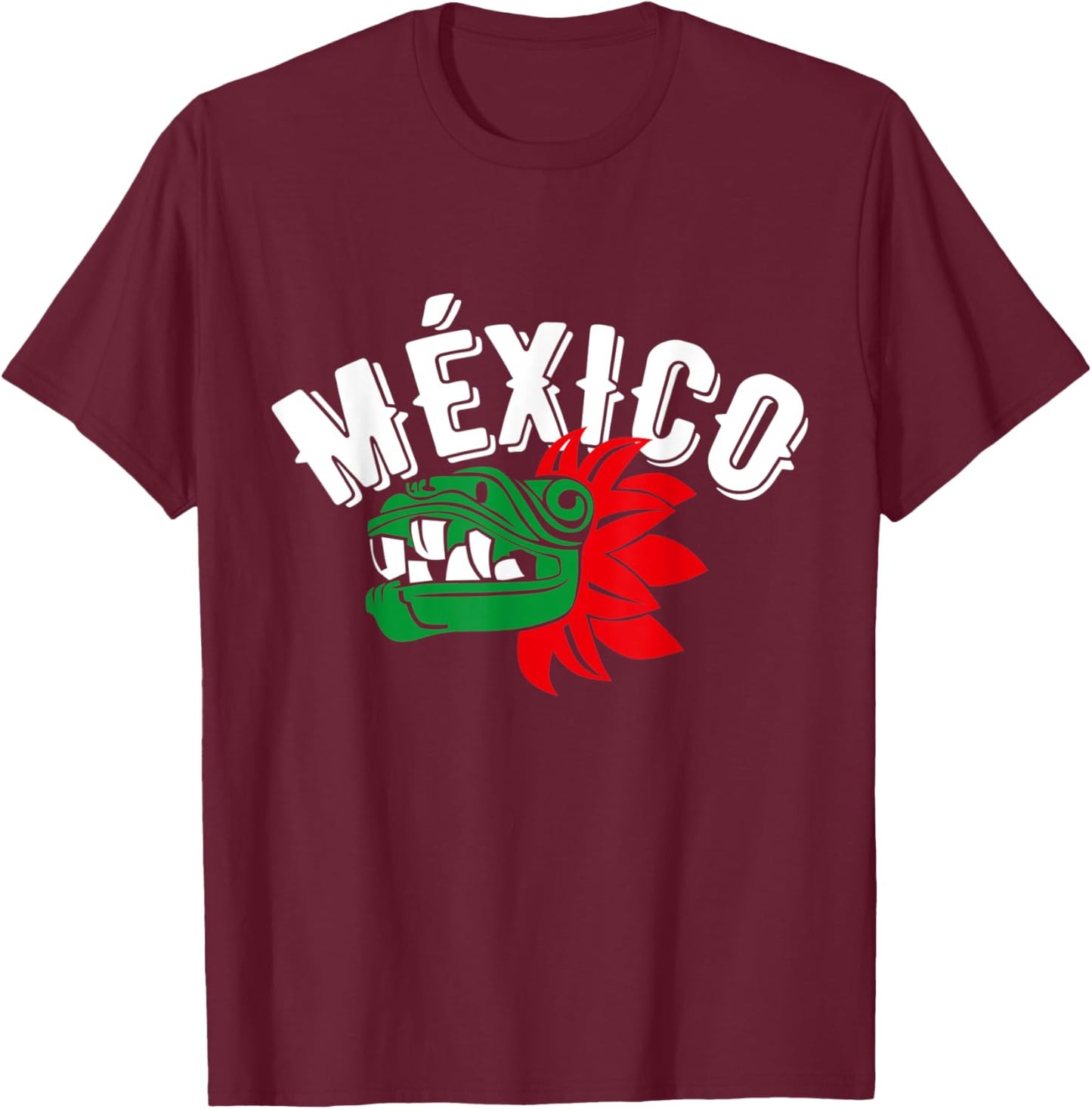 Quetzalcoatl La serpiente Emplumada Mexican Aztec T-Shirt - T-Shirt | Maroon