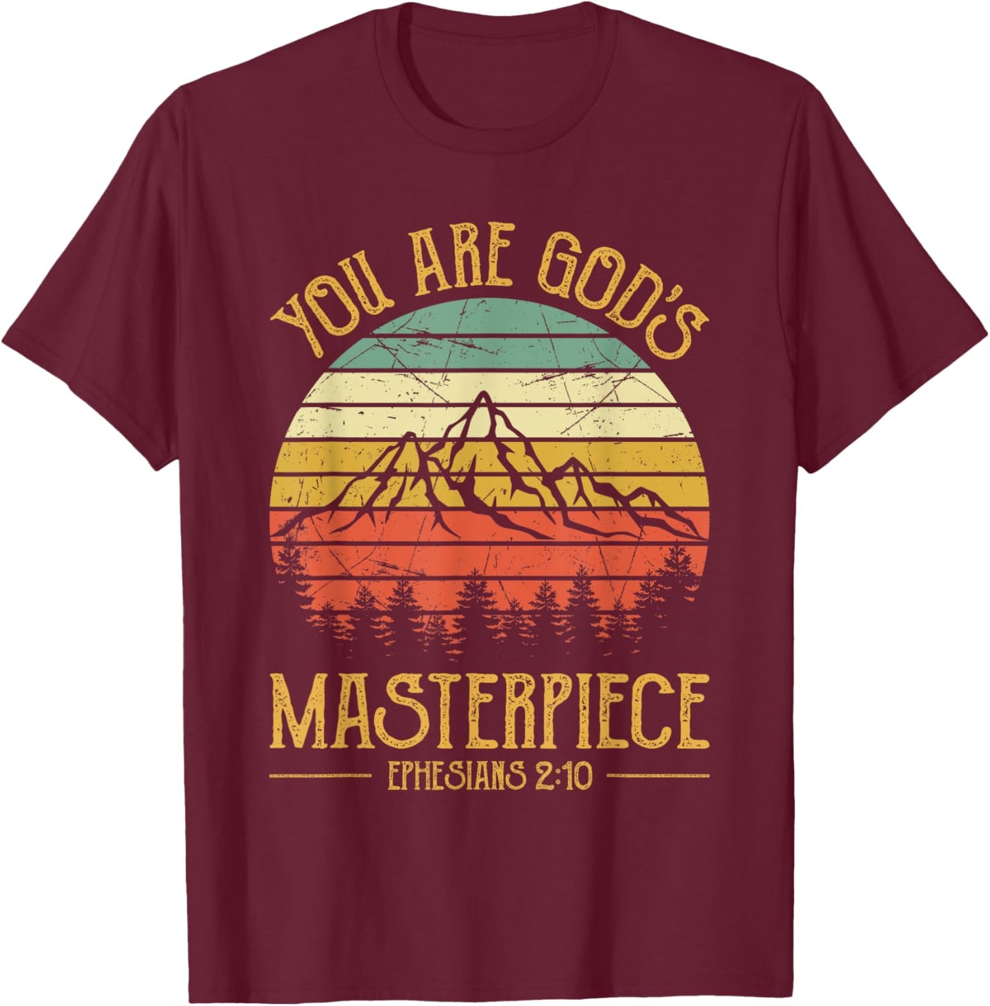 You Are God's Masterpiece Kids Christian T-Shirt - T-Shirt | Maroon