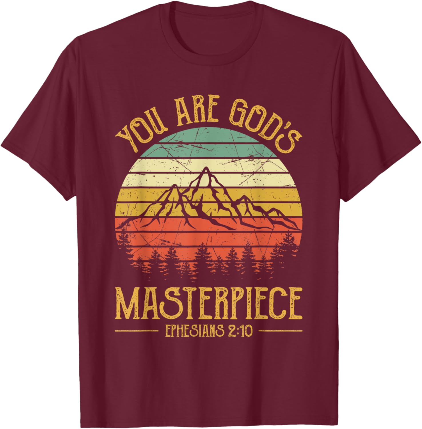 You Are God's Masterpiece Kids Christian T-Shirt - T-Shirt | Maroon