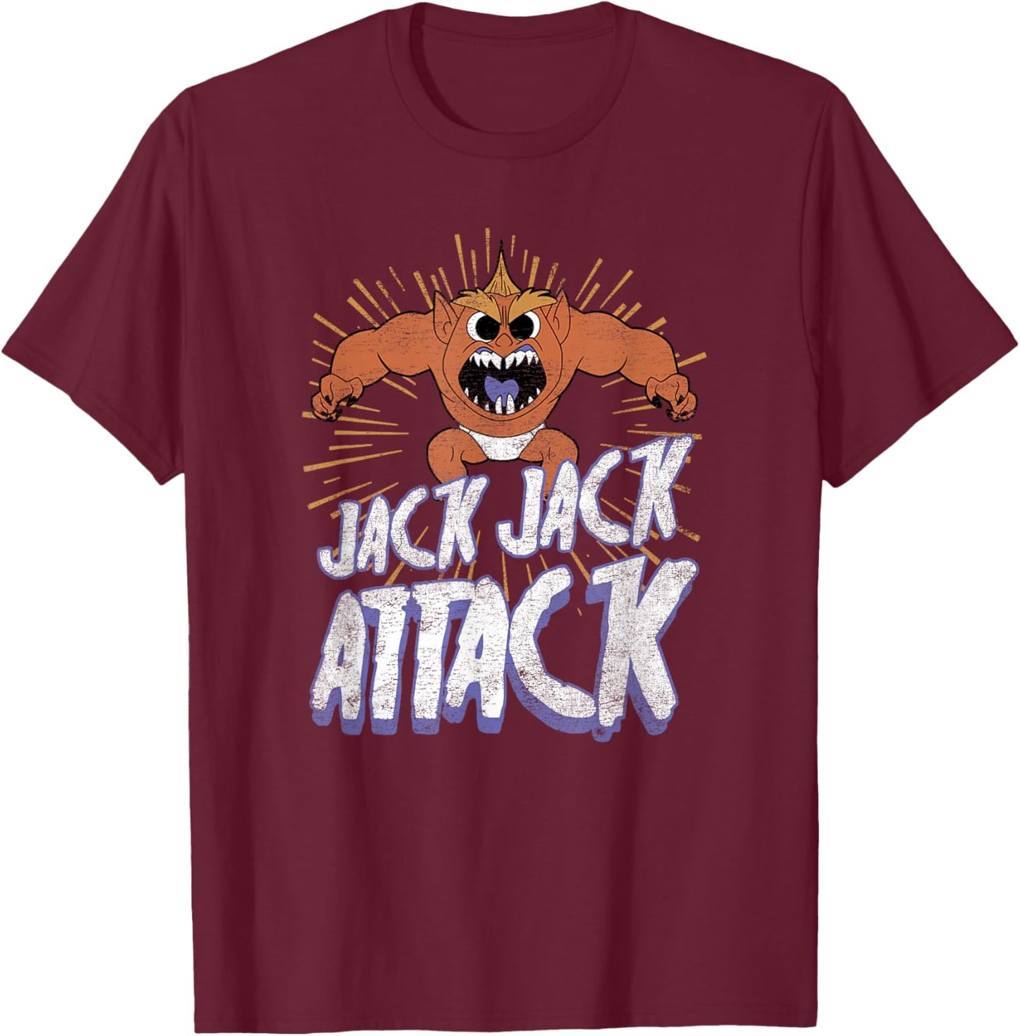 Disney Pixar The Incredibles Halloween Jack-Jack Attack T-Shirt - T-Shirt | Maroon